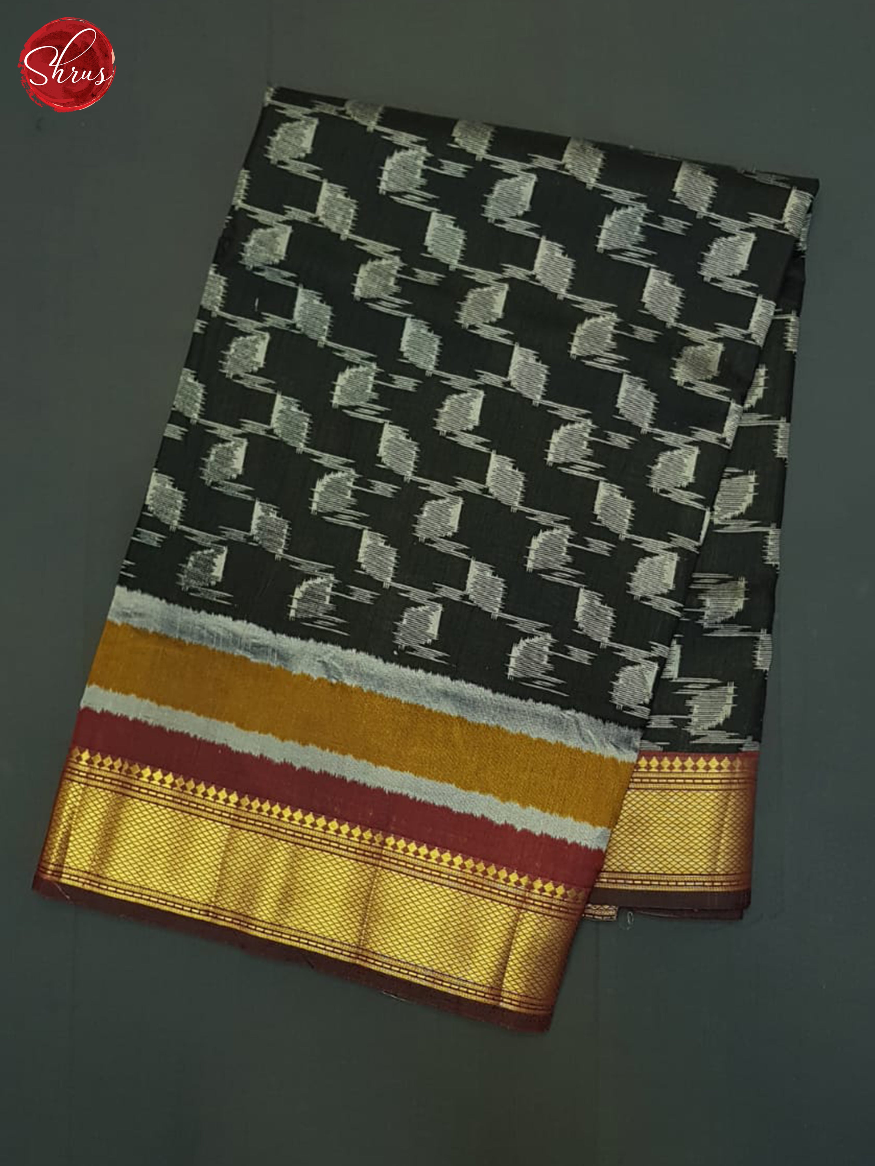 Black & Maroon - Semi Patola Saree - Shop on ShrusEternity.com