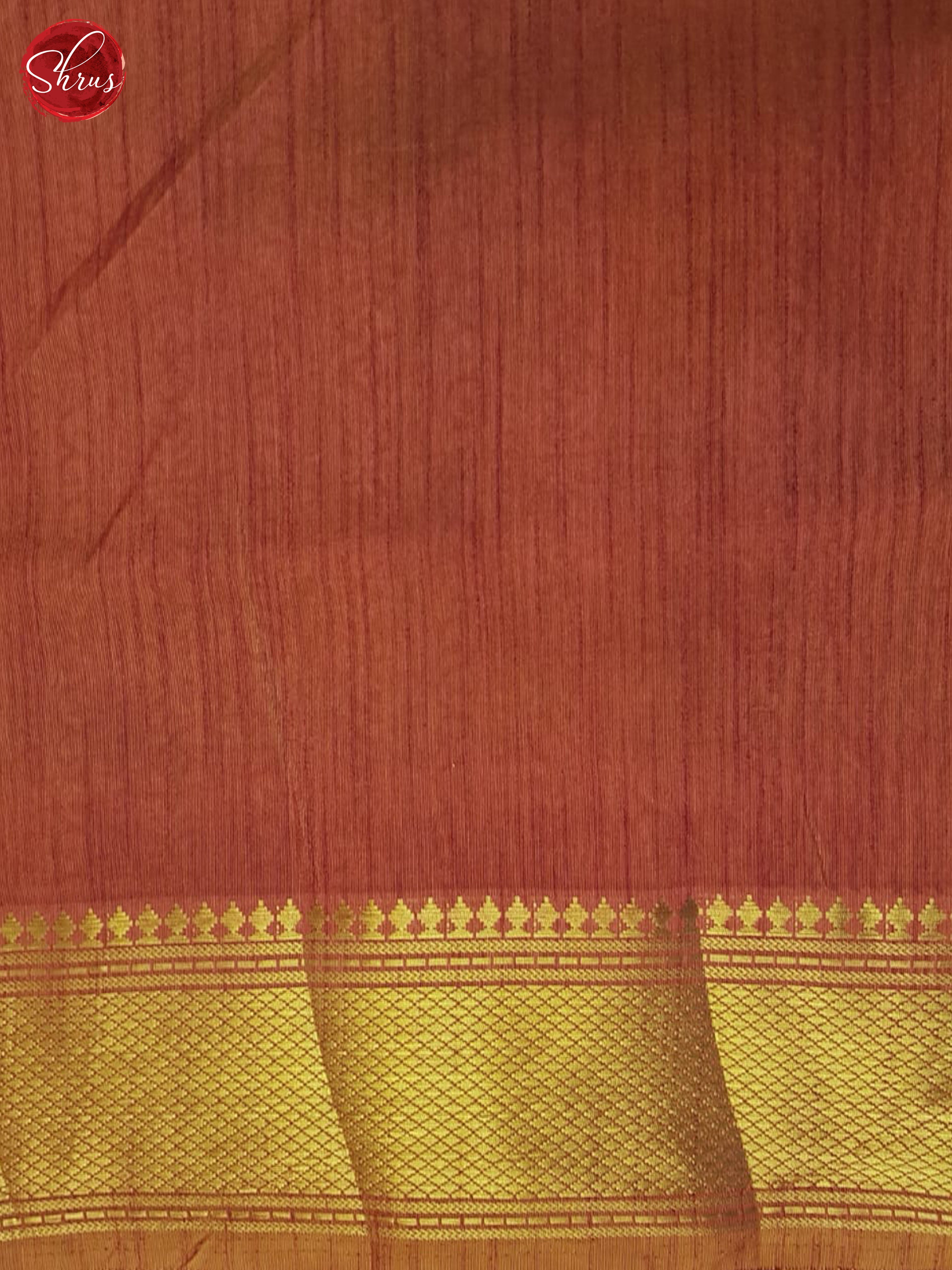 Mustard And Brick- Semi Patola Saree - Shop on ShrusEternity.com