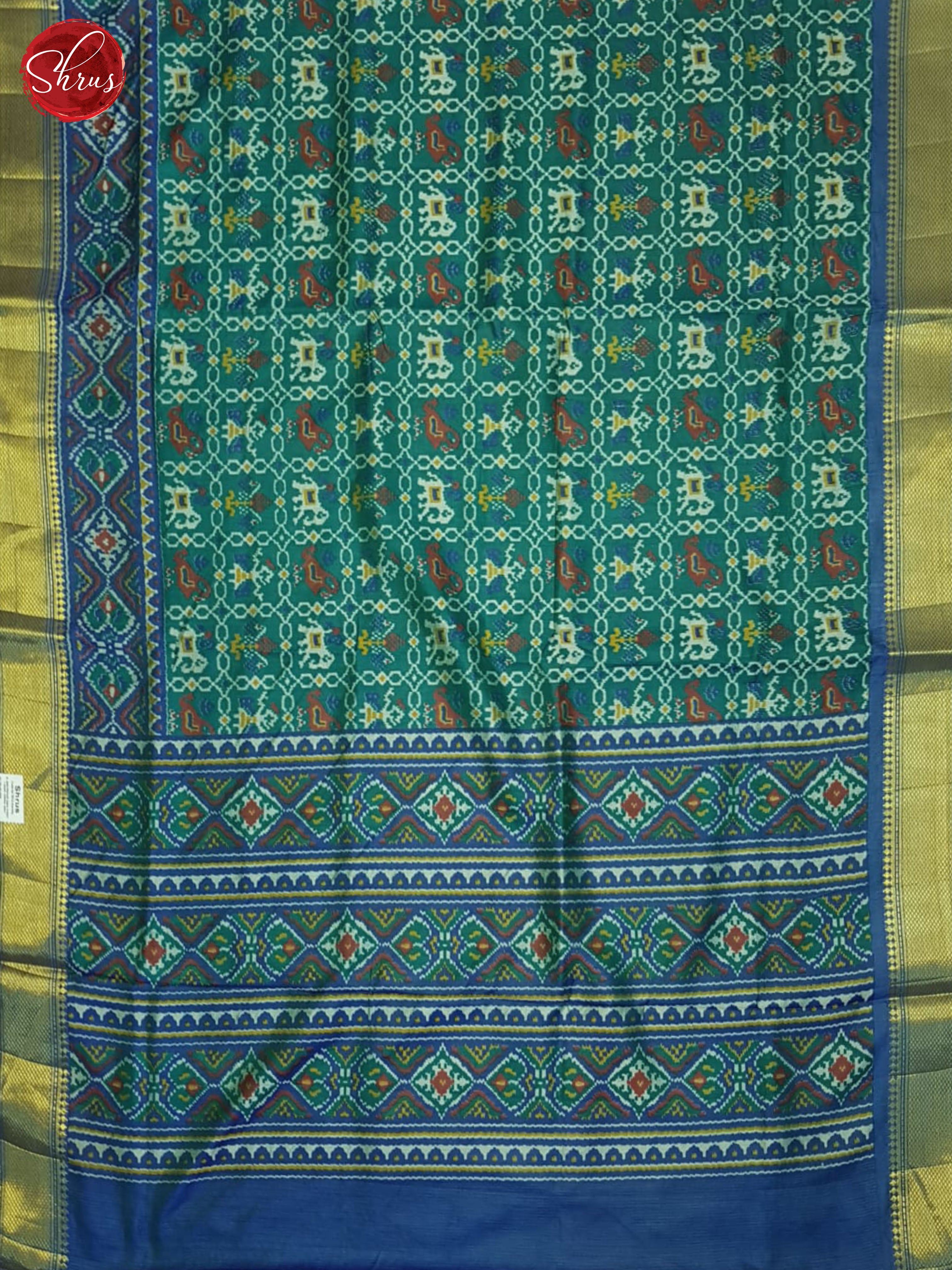 Green And Blue- Sem i Patola Saree - Shop on ShrusEternity.com