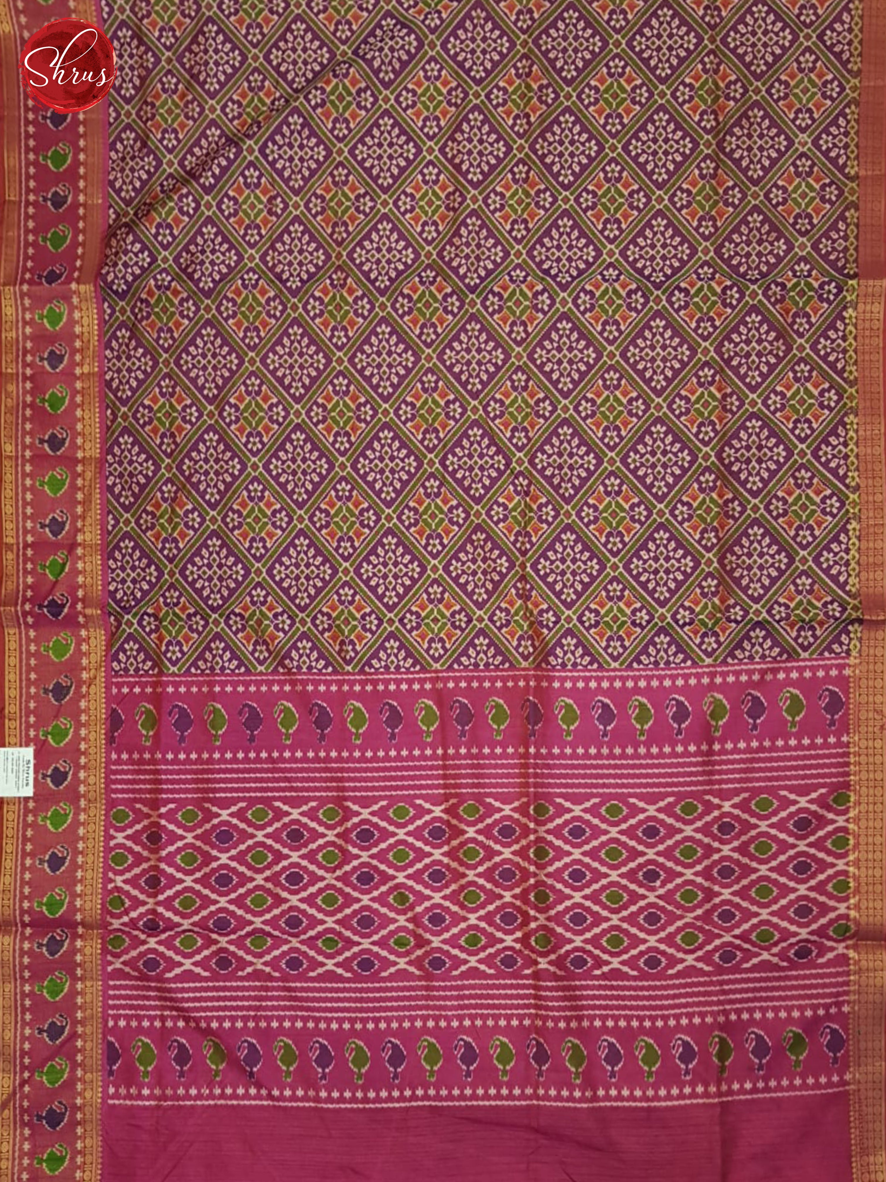 Purple And Pink- Semi Patola Saree - Shop on ShrusEternity.com