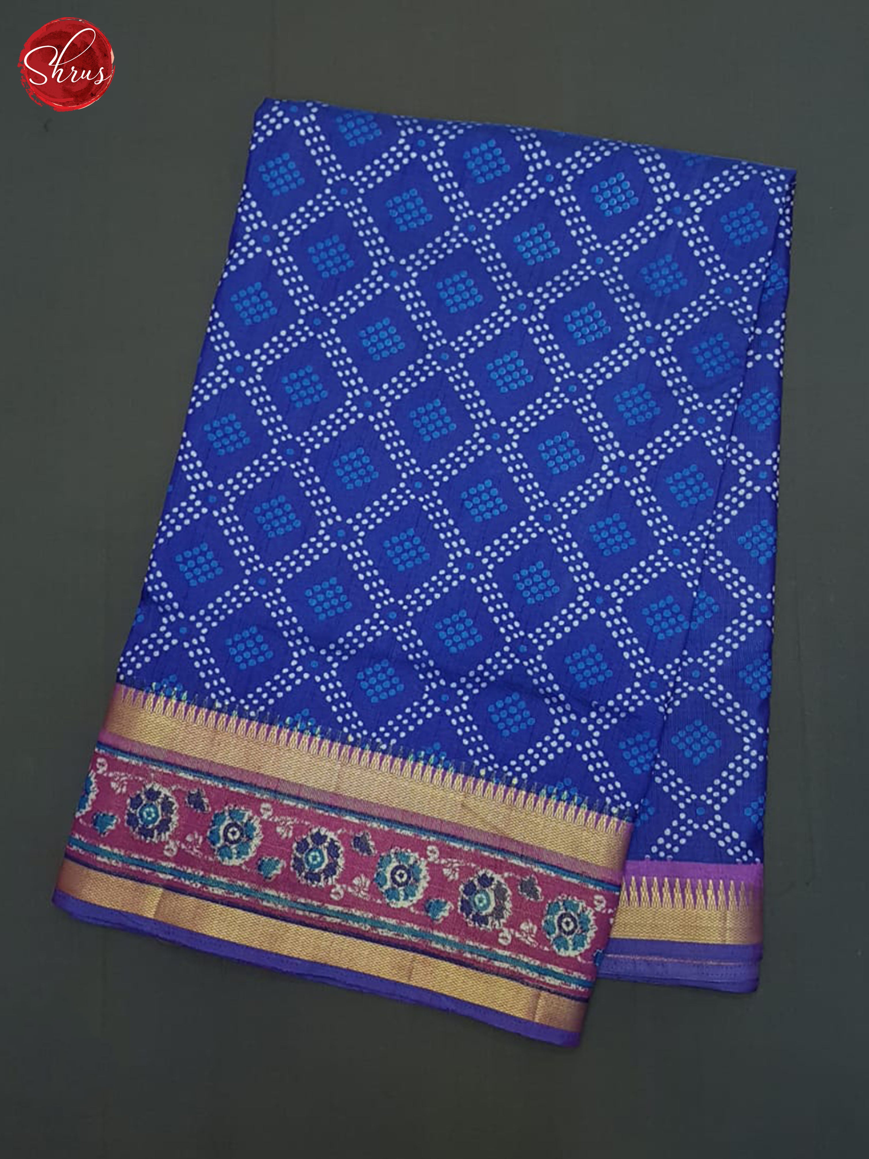 Blue And Purple- Semi Patola Saree - Shop on ShrusEternity.com