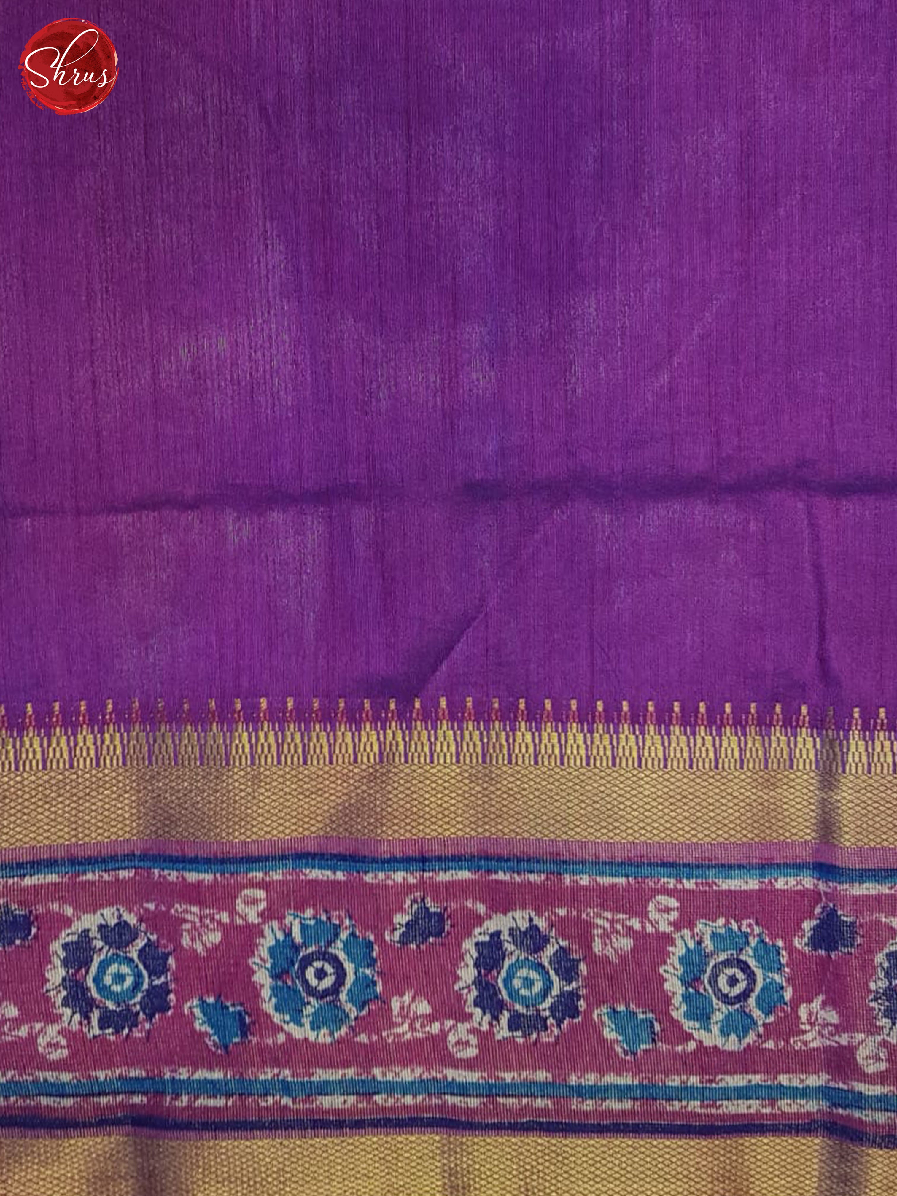 Blue And Purple- Semi Patola Saree - Shop on ShrusEternity.com