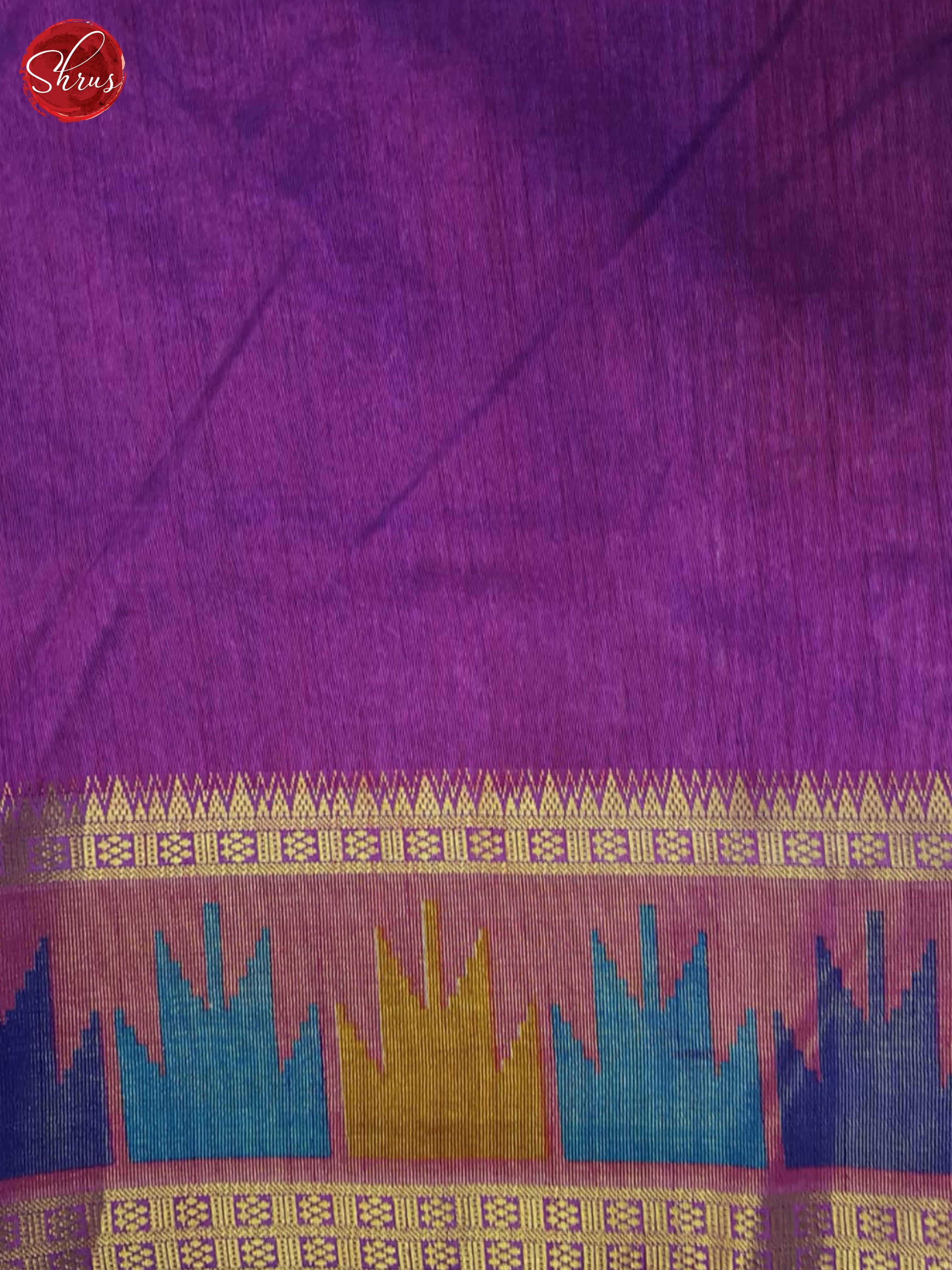 Blue & Purple - Semi Patola Saree - Shop on ShrusEternity.com