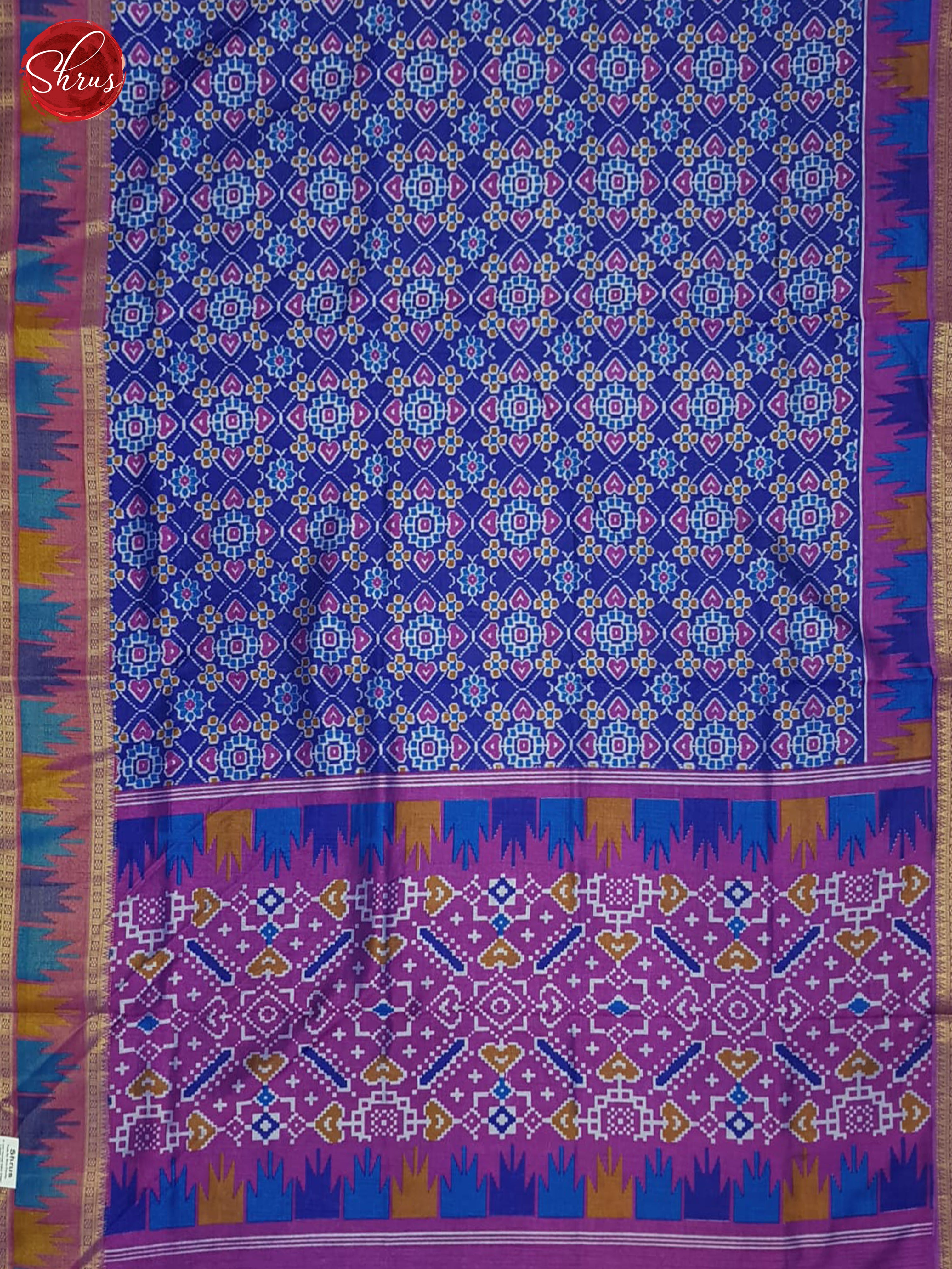 Blue & Purple - Semi Patola Saree - Shop on ShrusEternity.com