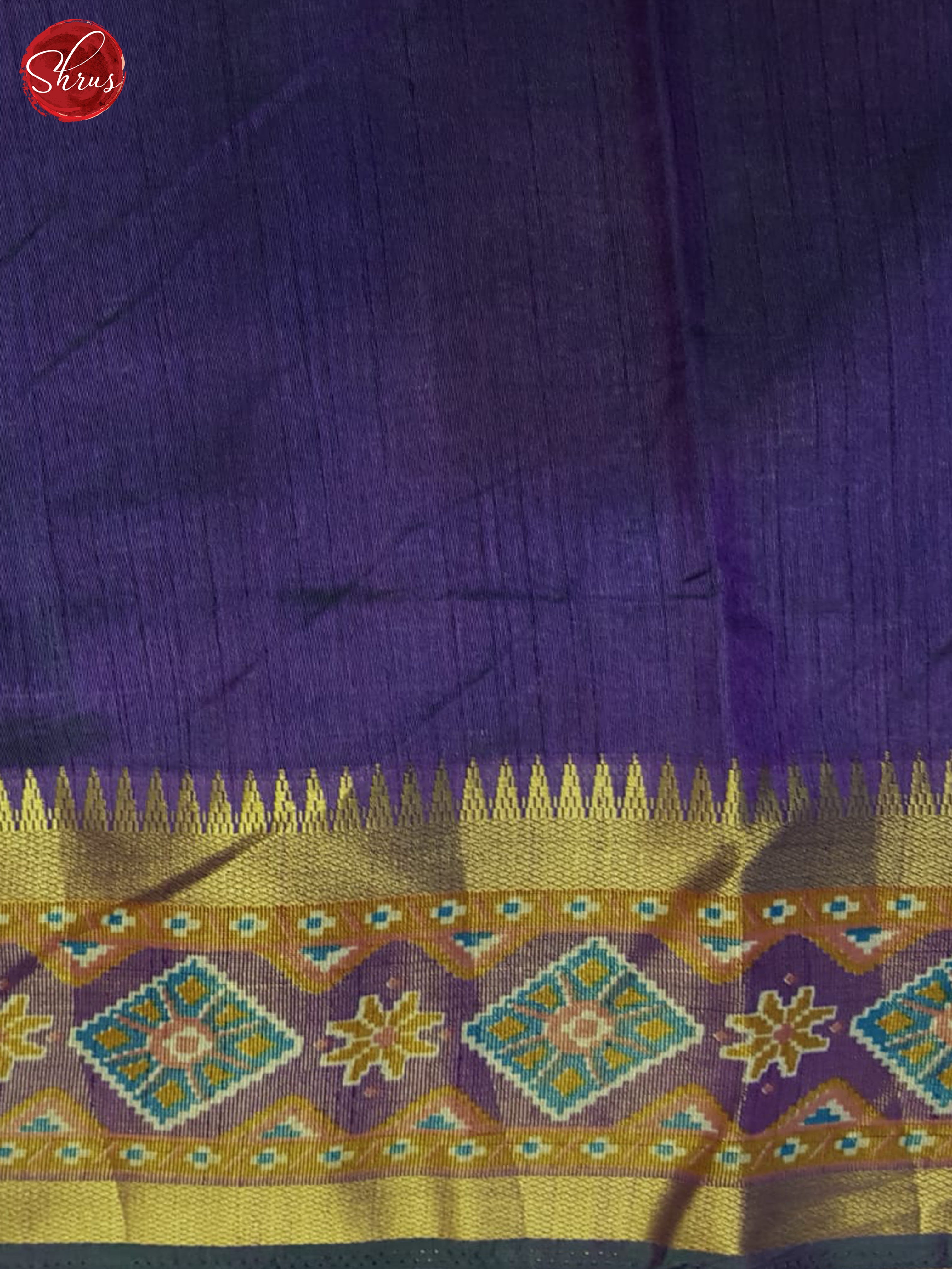 Blue & Purple- Semi Patola Saree - Shop on ShrusEternity.com