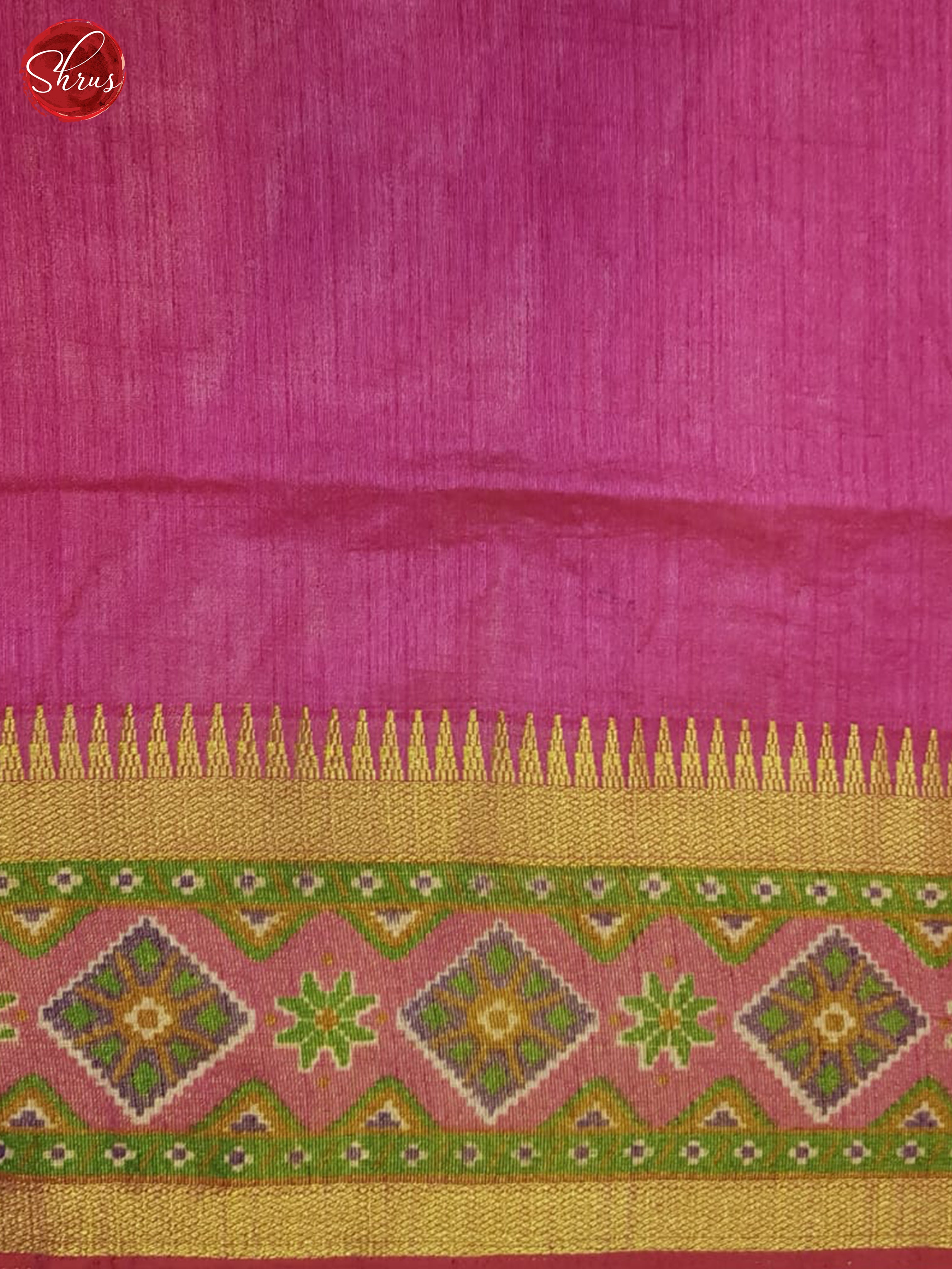 Purple & Pink  - Semi Patola Saree - Shop on ShrusEternity.com