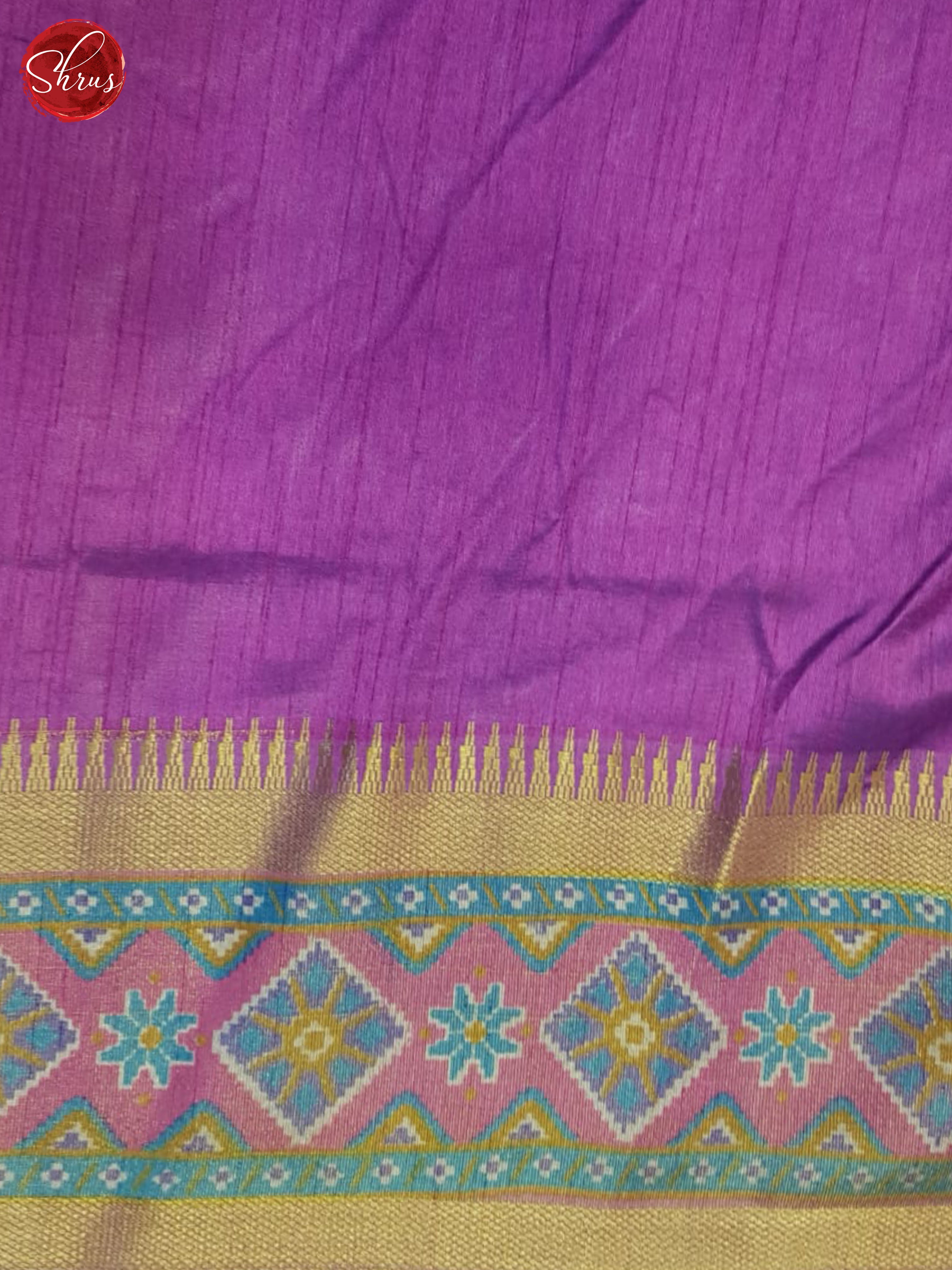 Blue And Purple- Semi Patola Saree - Shop on ShrusEternity.com