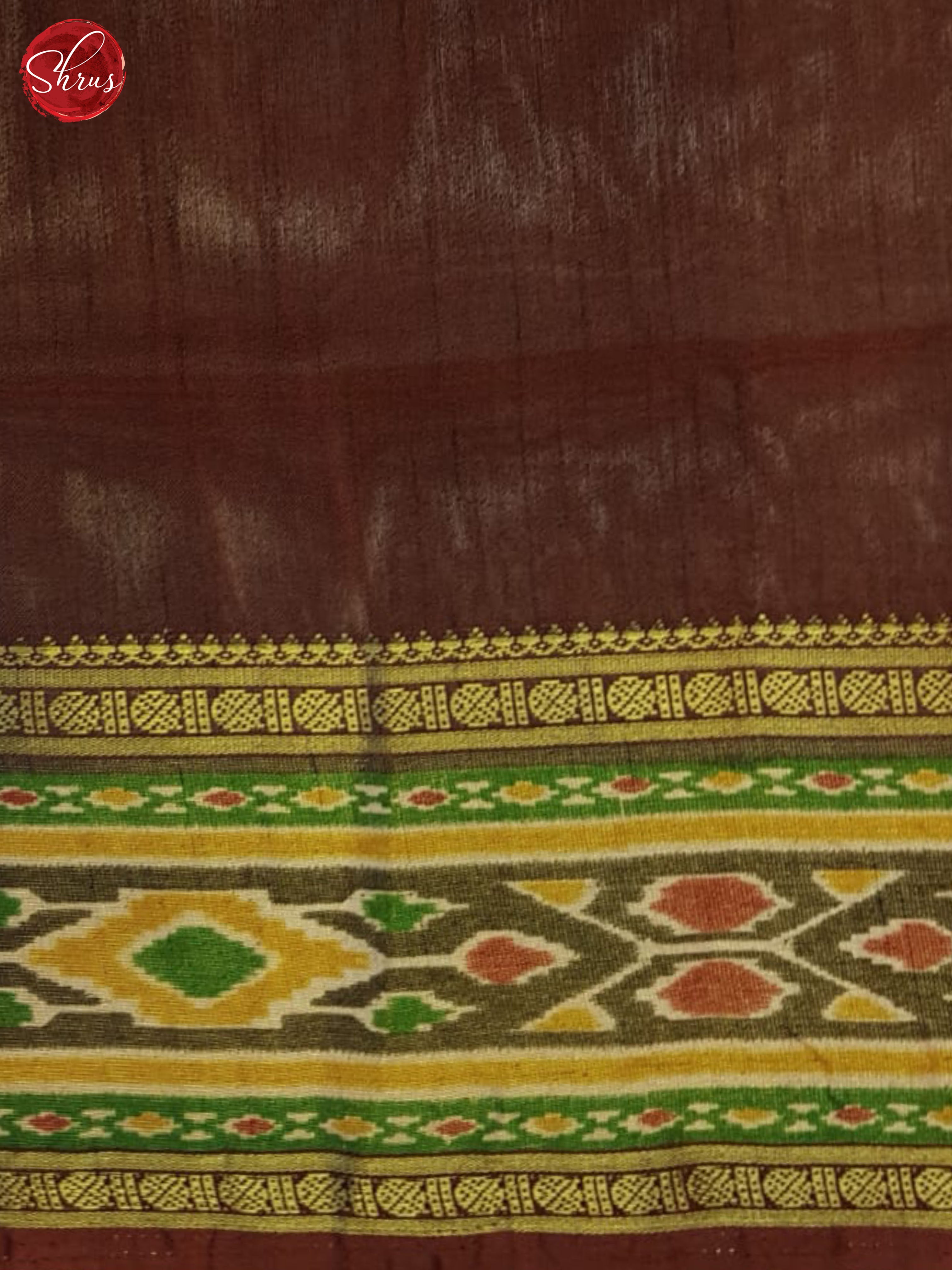 Red And Brown- semi Patola Saree - Shop on ShrusEternity.com