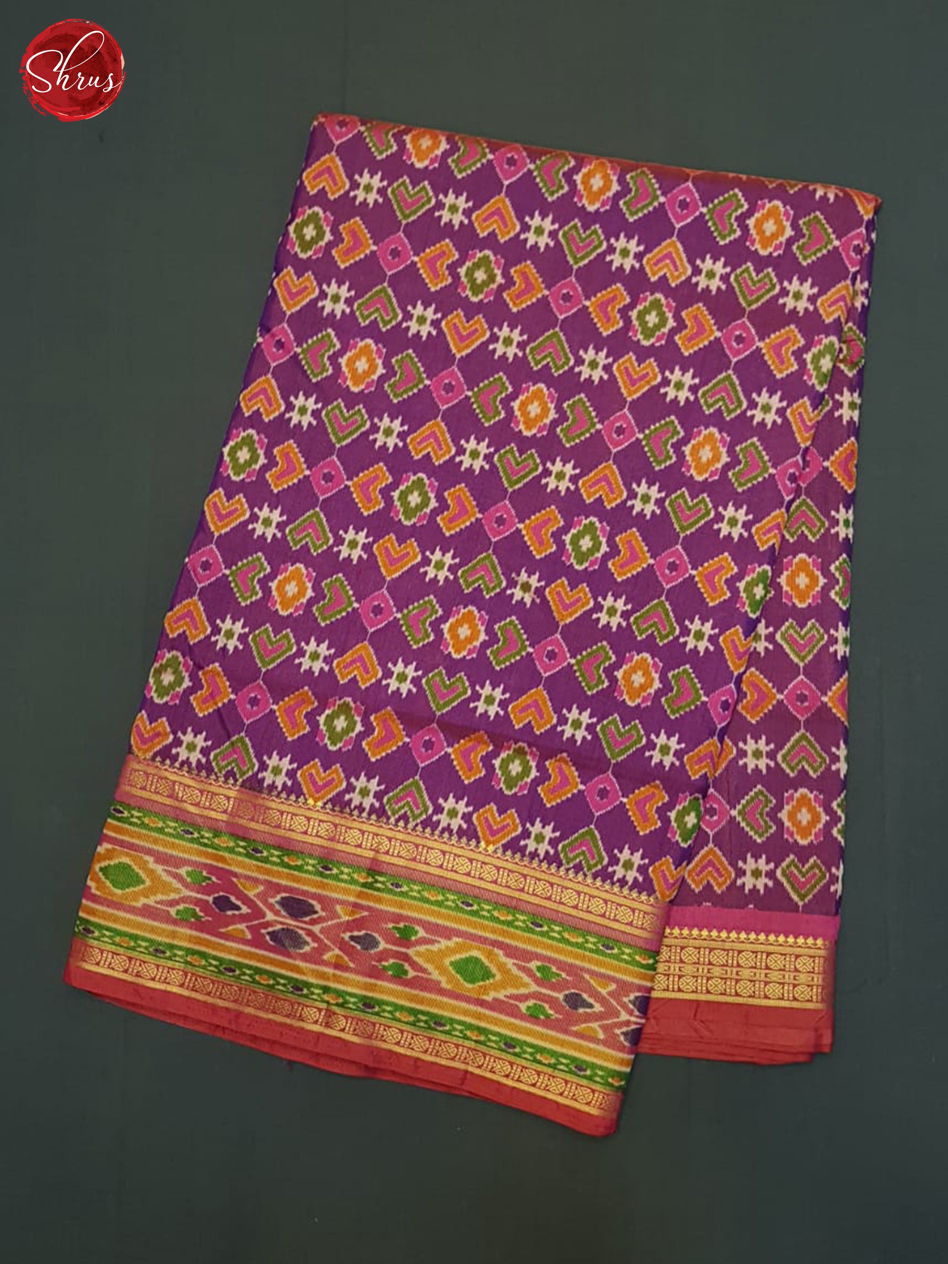 Purple And Pink- Semi Patola Saree - Shop on ShrusEternity.com