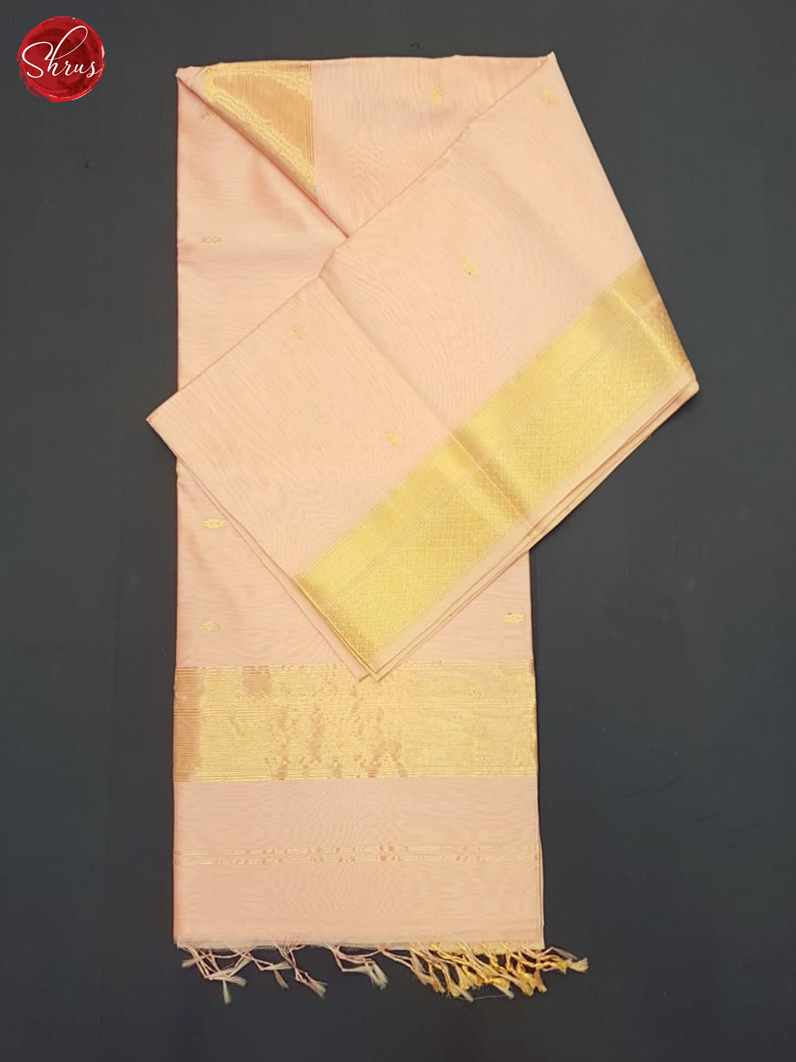 Baby pink(Single tone) - Maheshwari silkcotton Saree - Shop on ShrusEternity.com