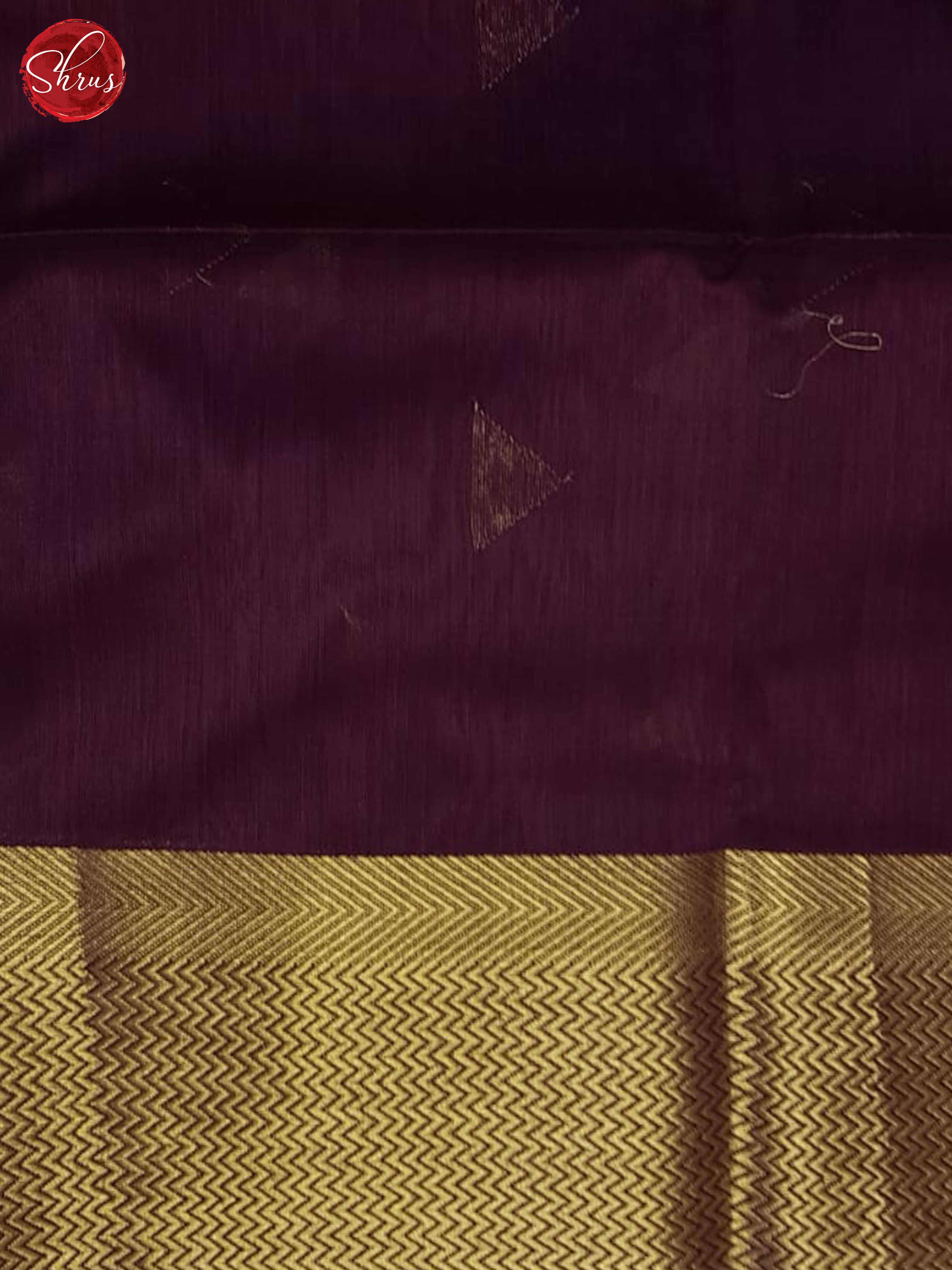 Wine(Single tone) - Maheshwari silkcotton Saree - Shop on ShrusEternity.com