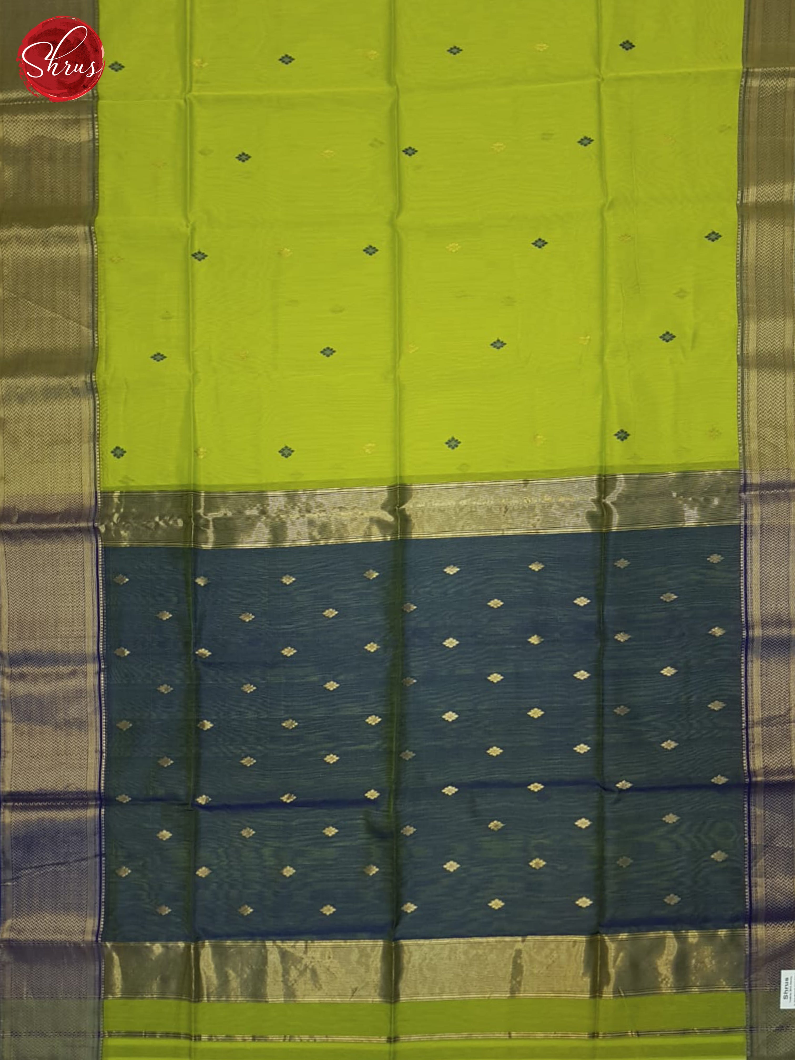 Green And Blue- Maheshwari Silk Cotton Saree