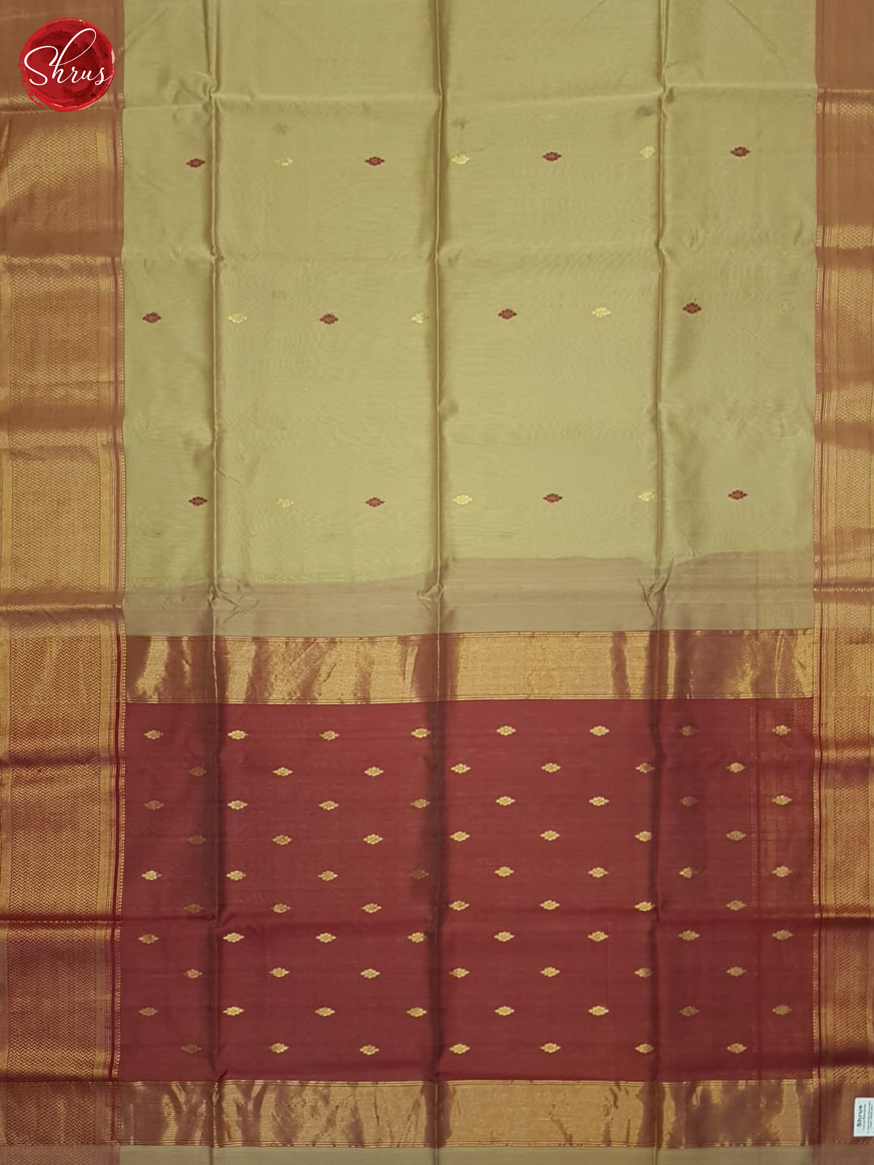 Brown And Maroon- Maheshwari Silk Cotton Saree - Shop on ShrusEternity.com