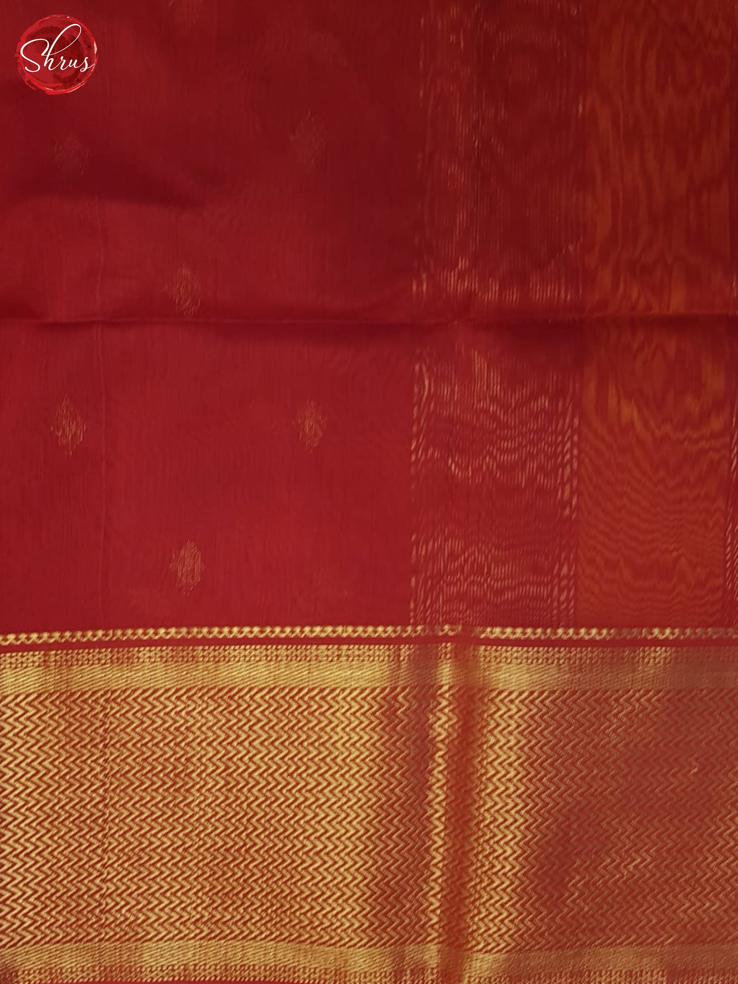 Orange And Red- Maheshwari SiIlk Cotton Saree - Shop on ShrusEternity.com