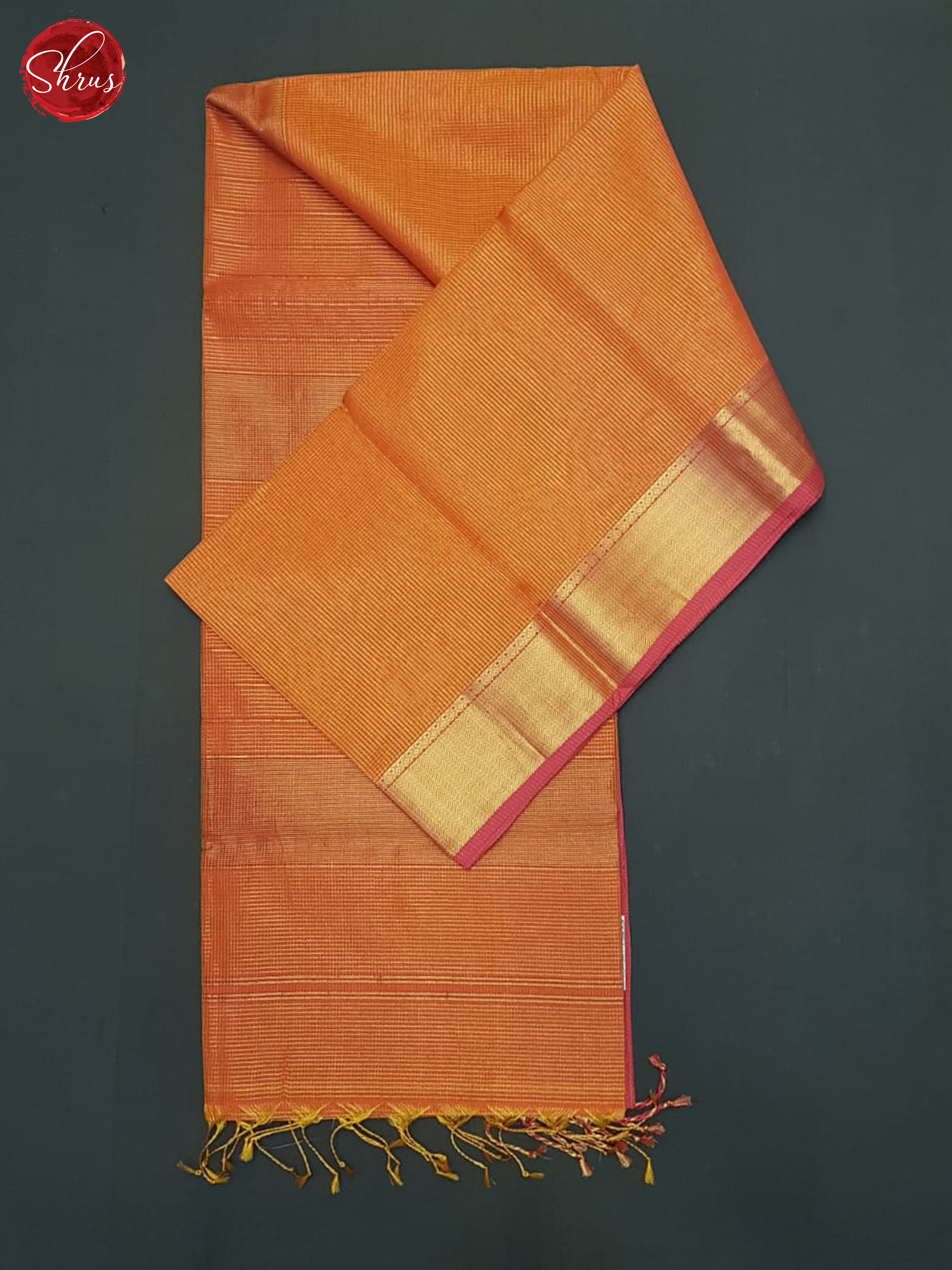 Orange and pink- Maheshwari silkcotton Saree - Shop on ShrusEternity.com