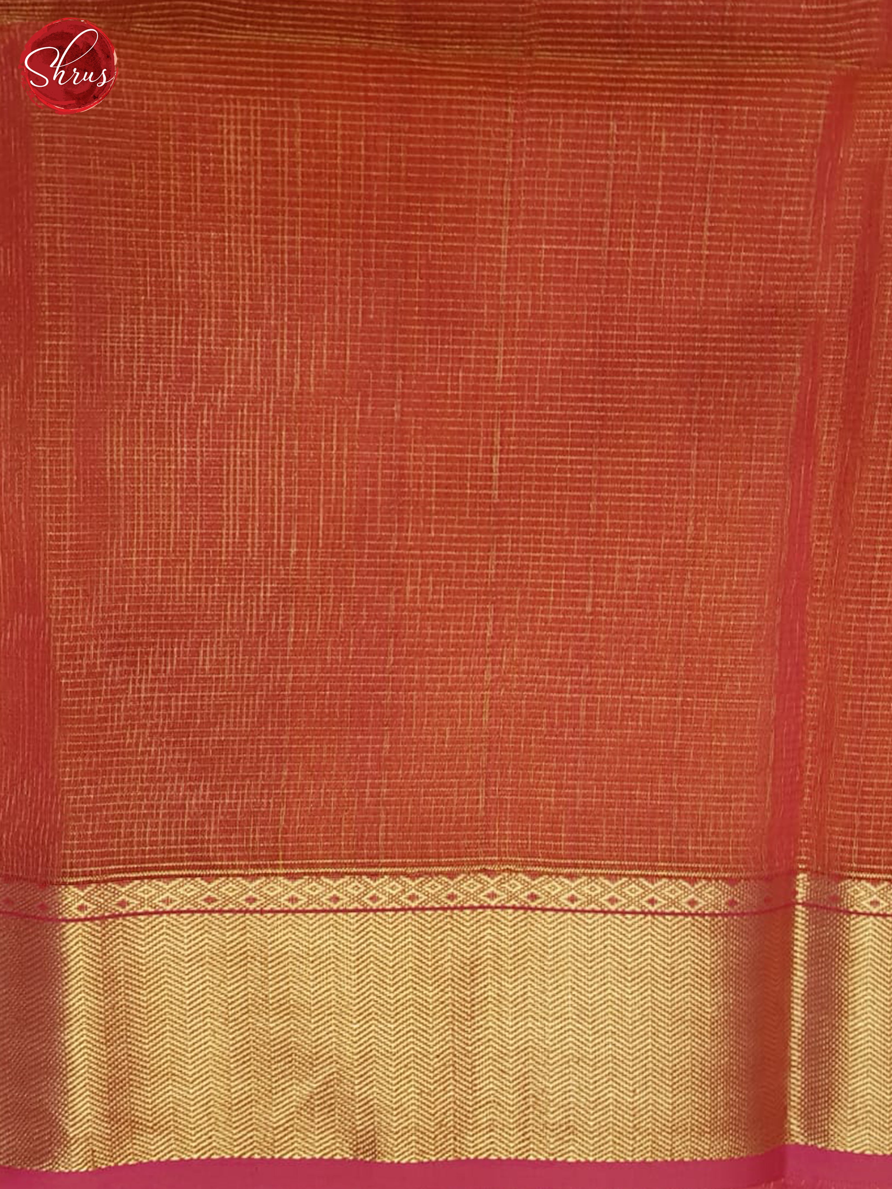 Orange and pink- Maheshwari silkcotton Saree - Shop on ShrusEternity.com