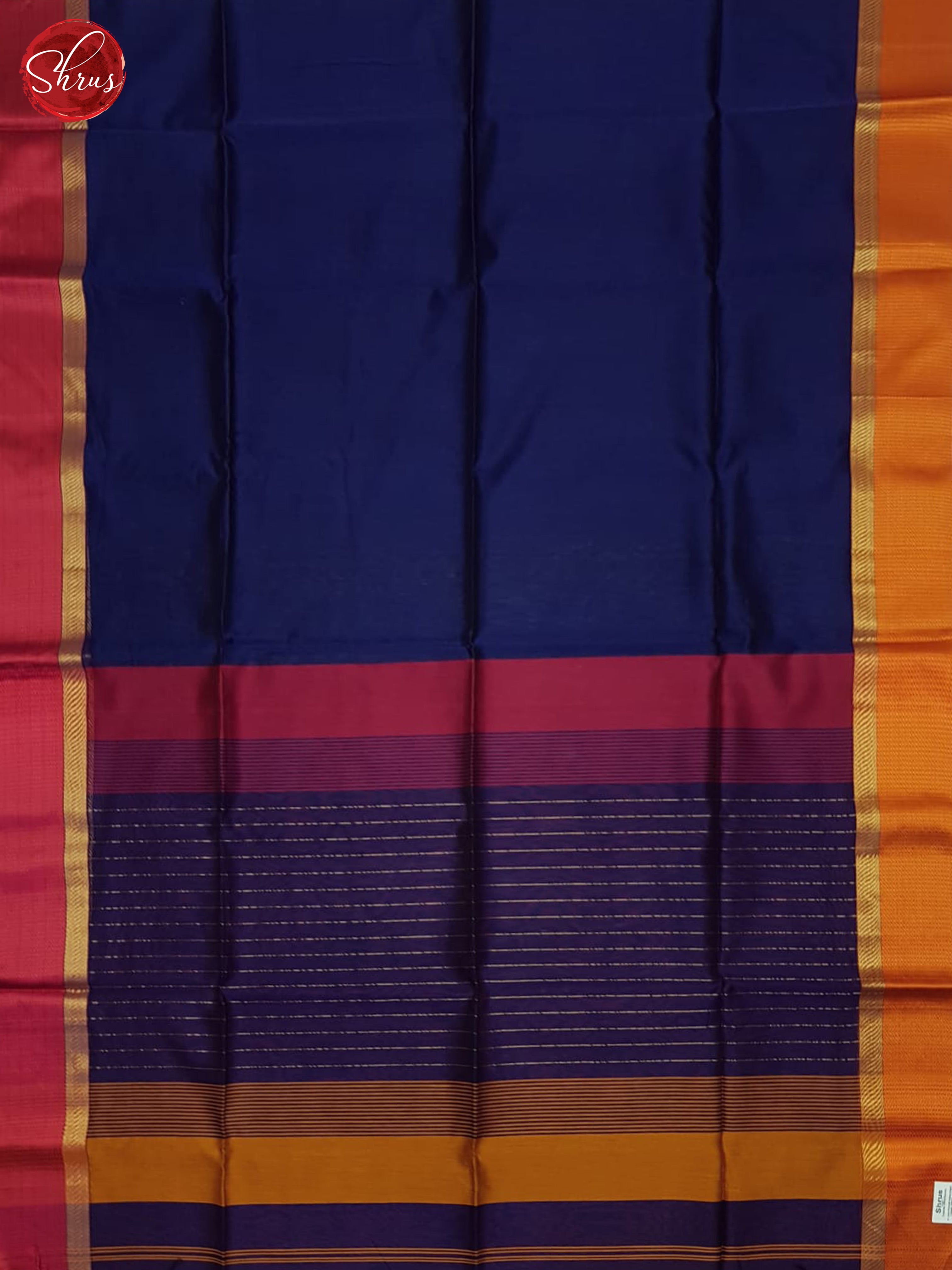 Blu e& Orange - Maheshwari silkcotton Saree - Shop on ShrusEternity.com