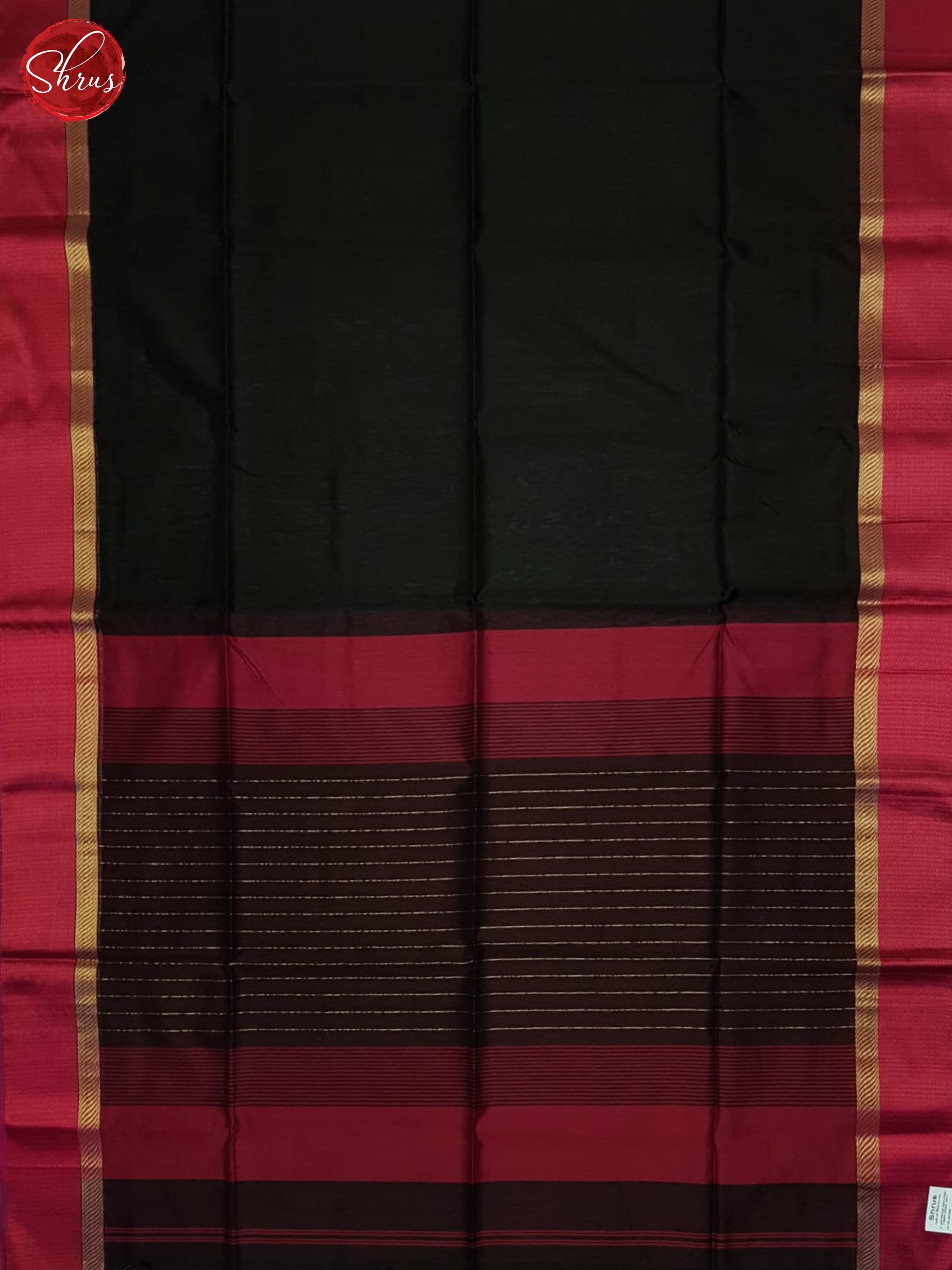 Black   & Pink - Maheshwari silkcotton Saree - Shop on ShrusEternity.com