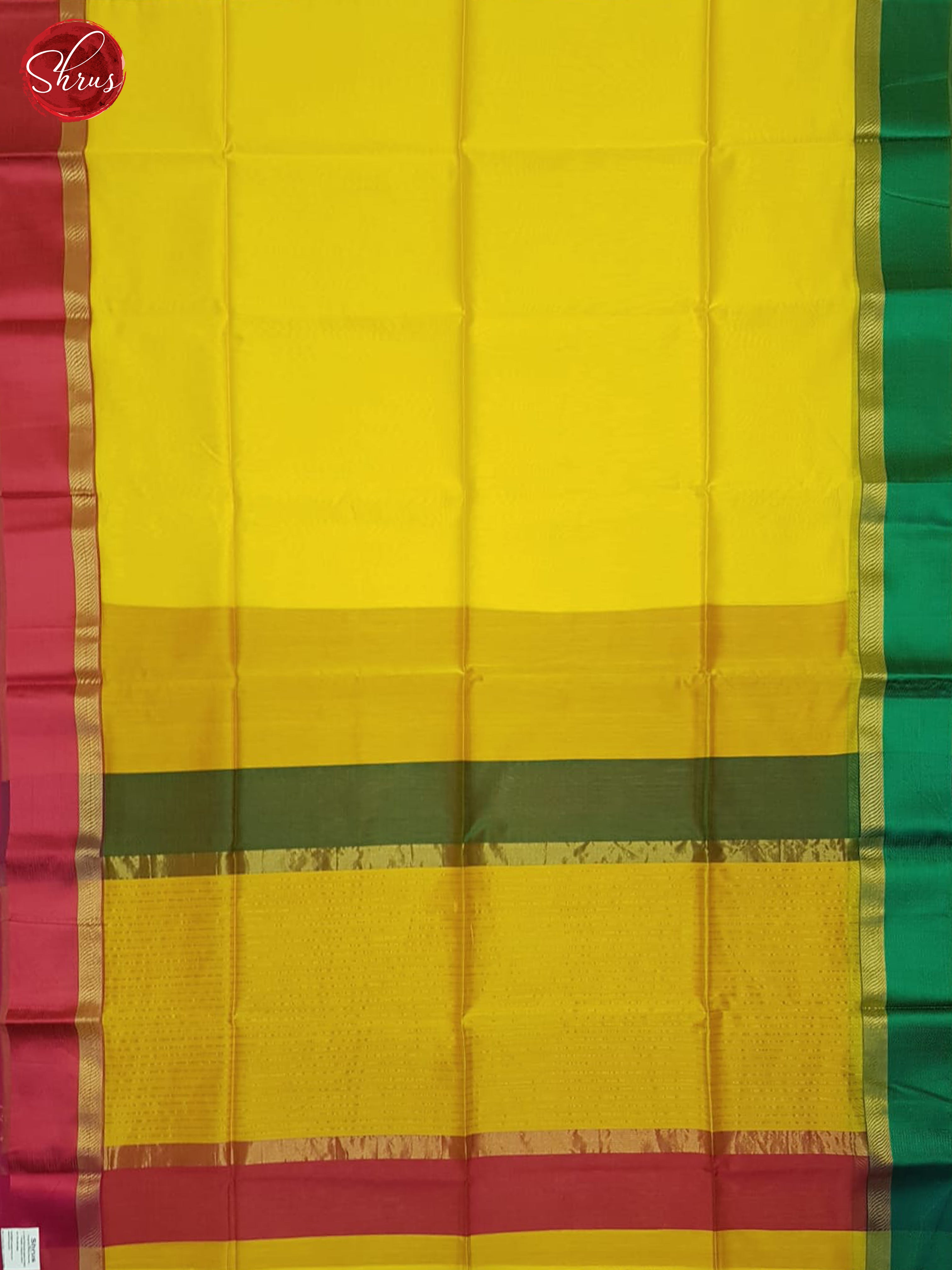 Yellow And Pink- Maheshwari SIlk Cotton Saree - Shop on ShrusEternity.com