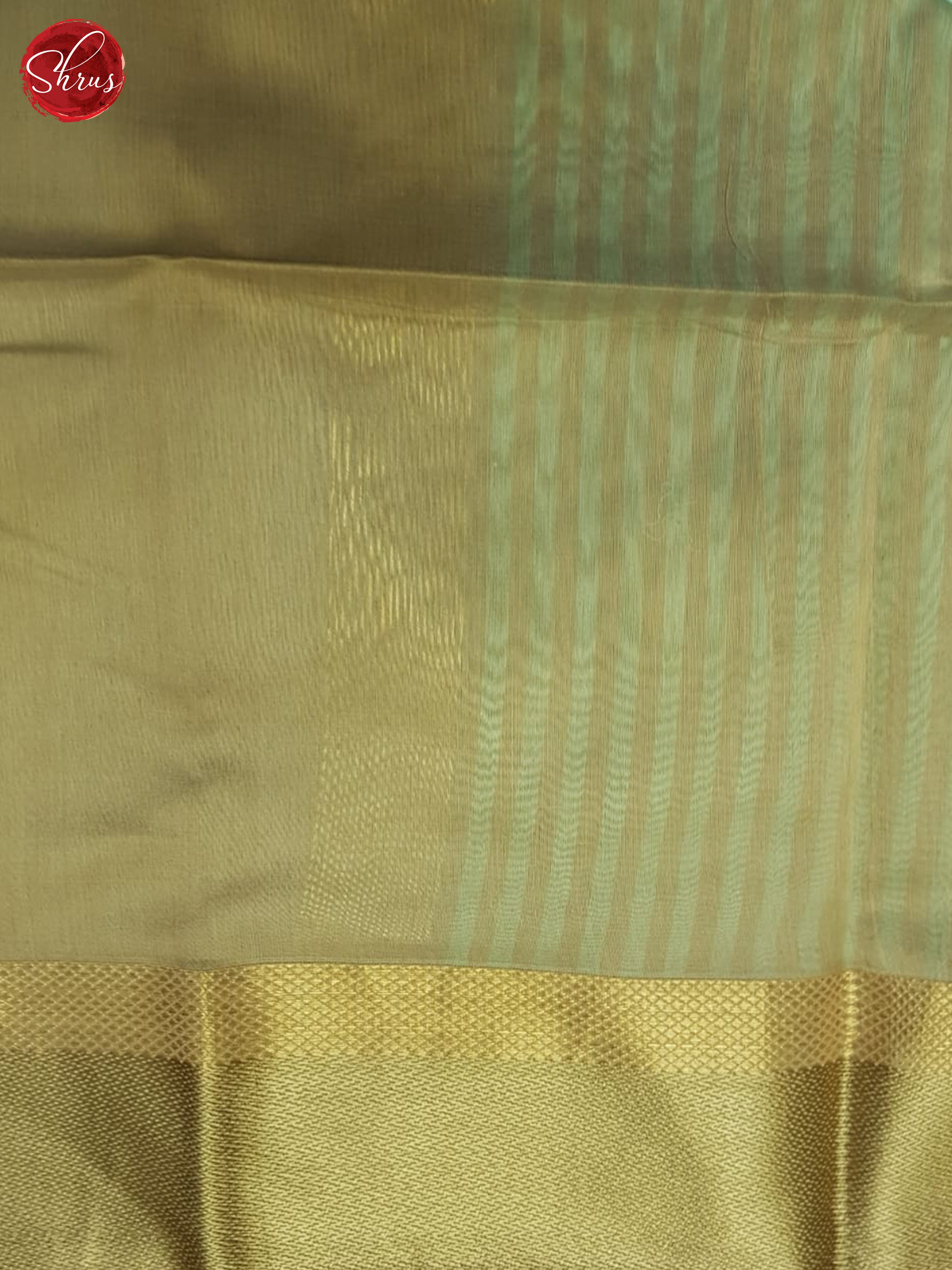 Green and Beige- Maheshwari silkcotton Saree - Shop on ShrusEternity.com