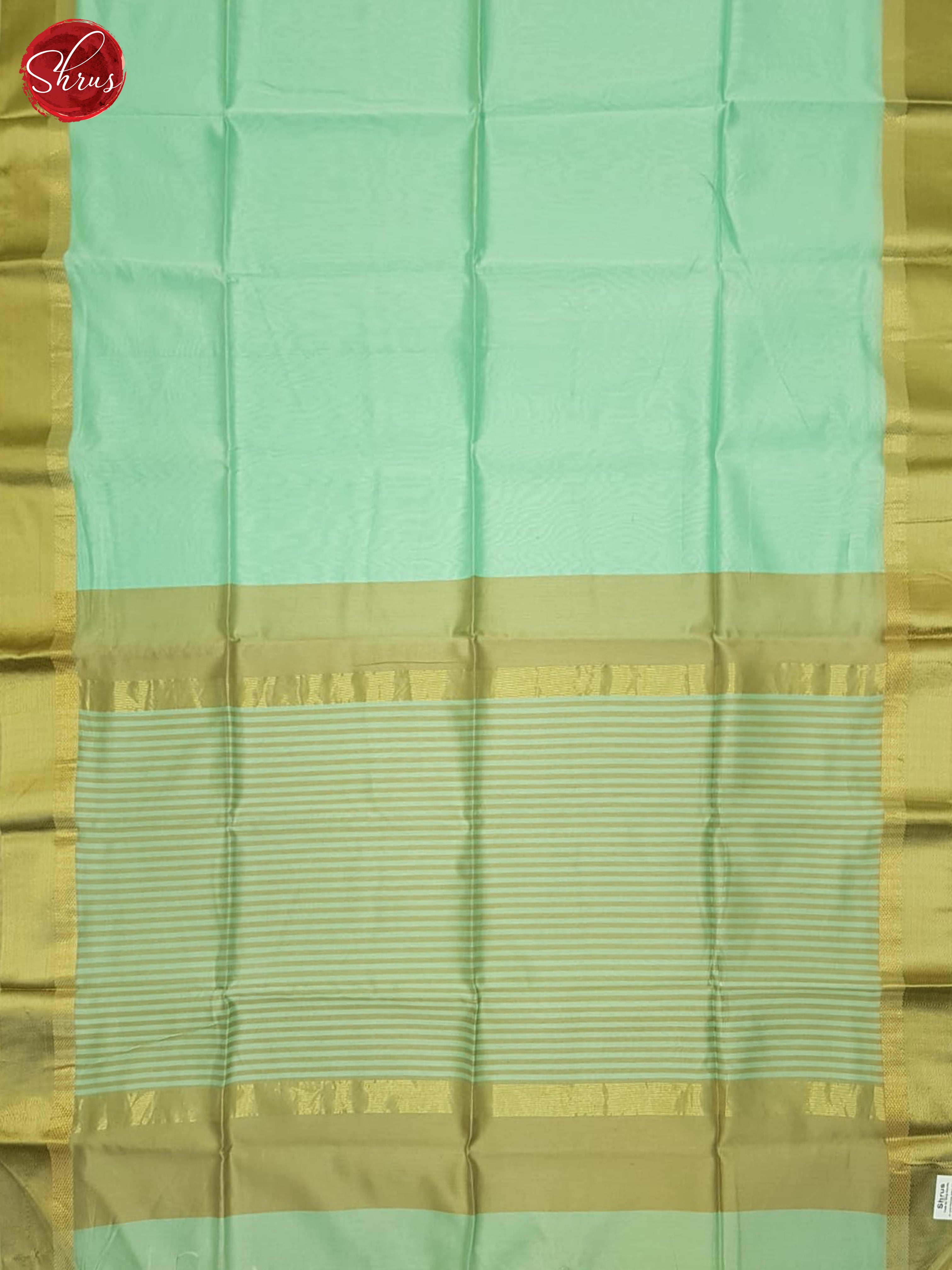 Green and Beige- Maheshwari silkcotton Saree - Shop on ShrusEternity.com