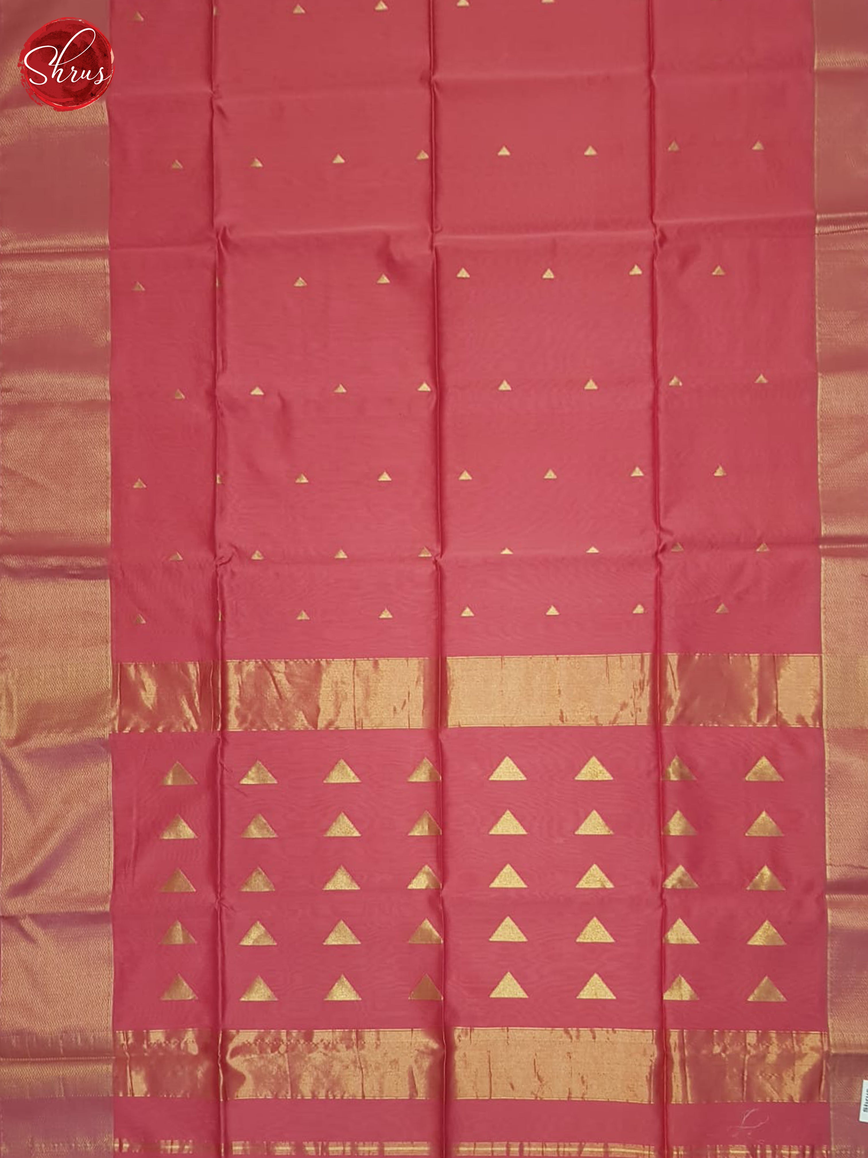 Pink(Single Tone) - Maheshwari silkcotton Saree - Shop on ShrusEternity.com