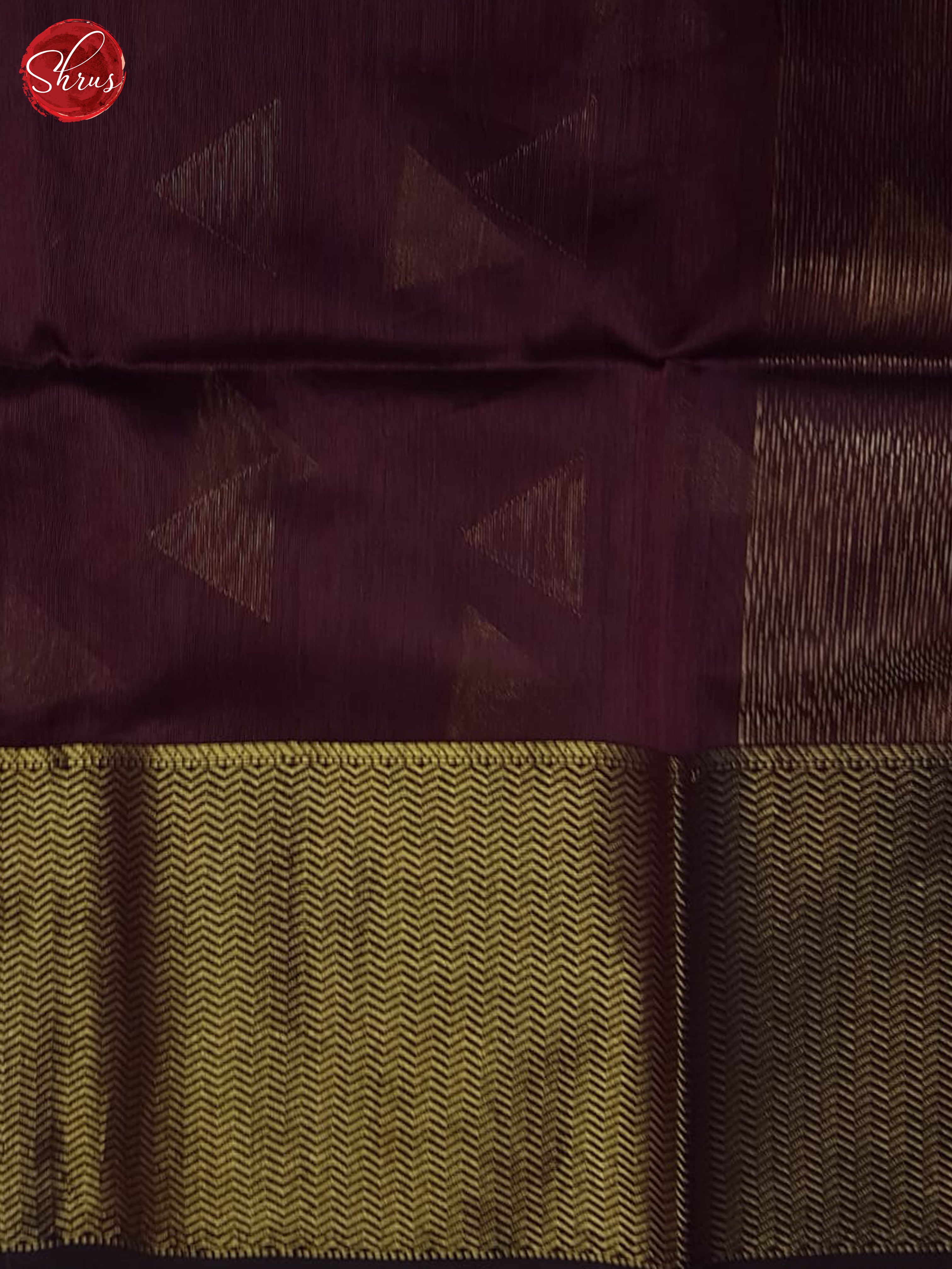 Wine(Single Tone)- Maheshwari silkcotton Saree - Shop on ShrusEternity.com