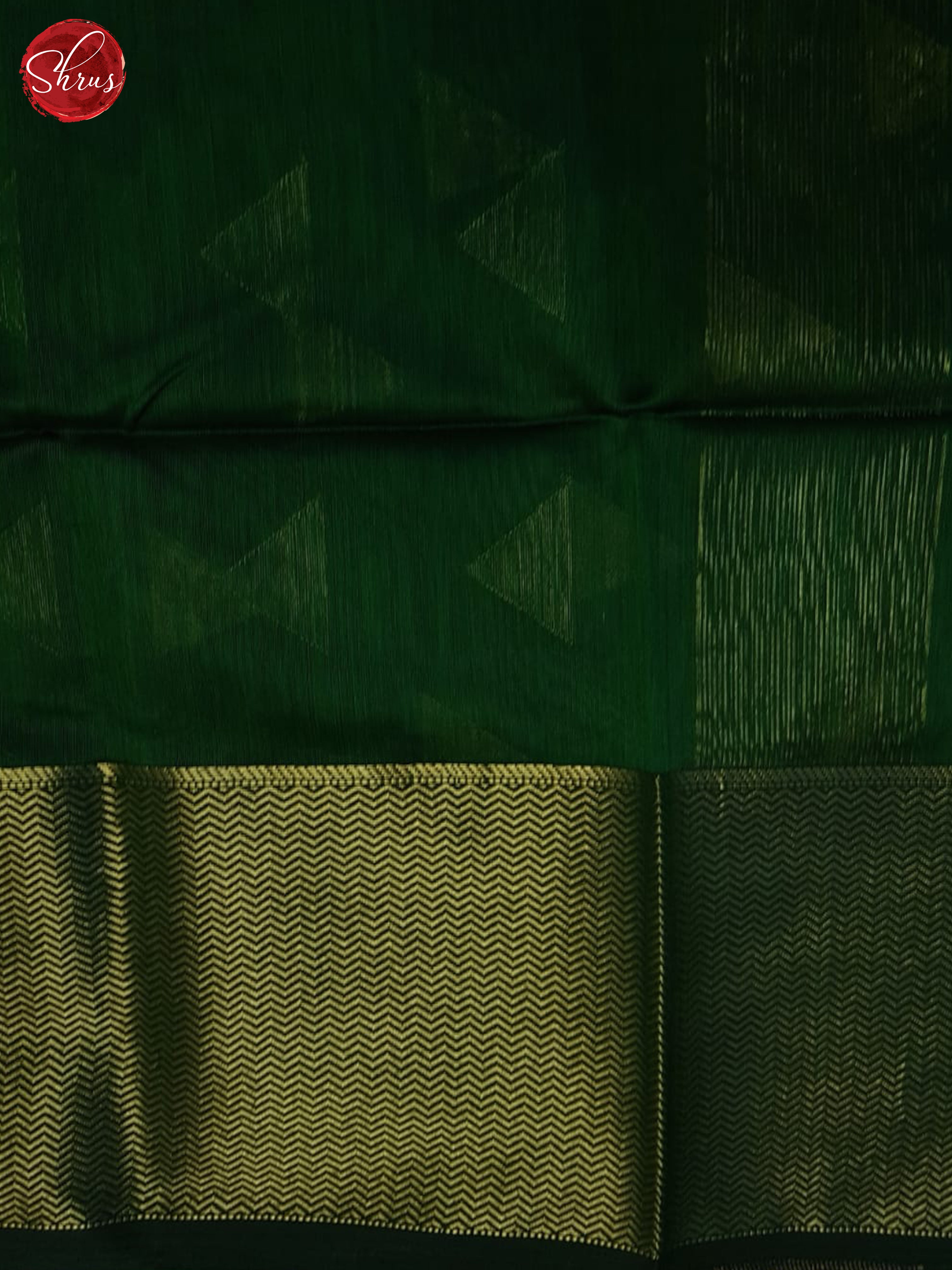 Green(Single tone)- Maheshwari Silk Cotton saree - Shop on ShrusEternity.com