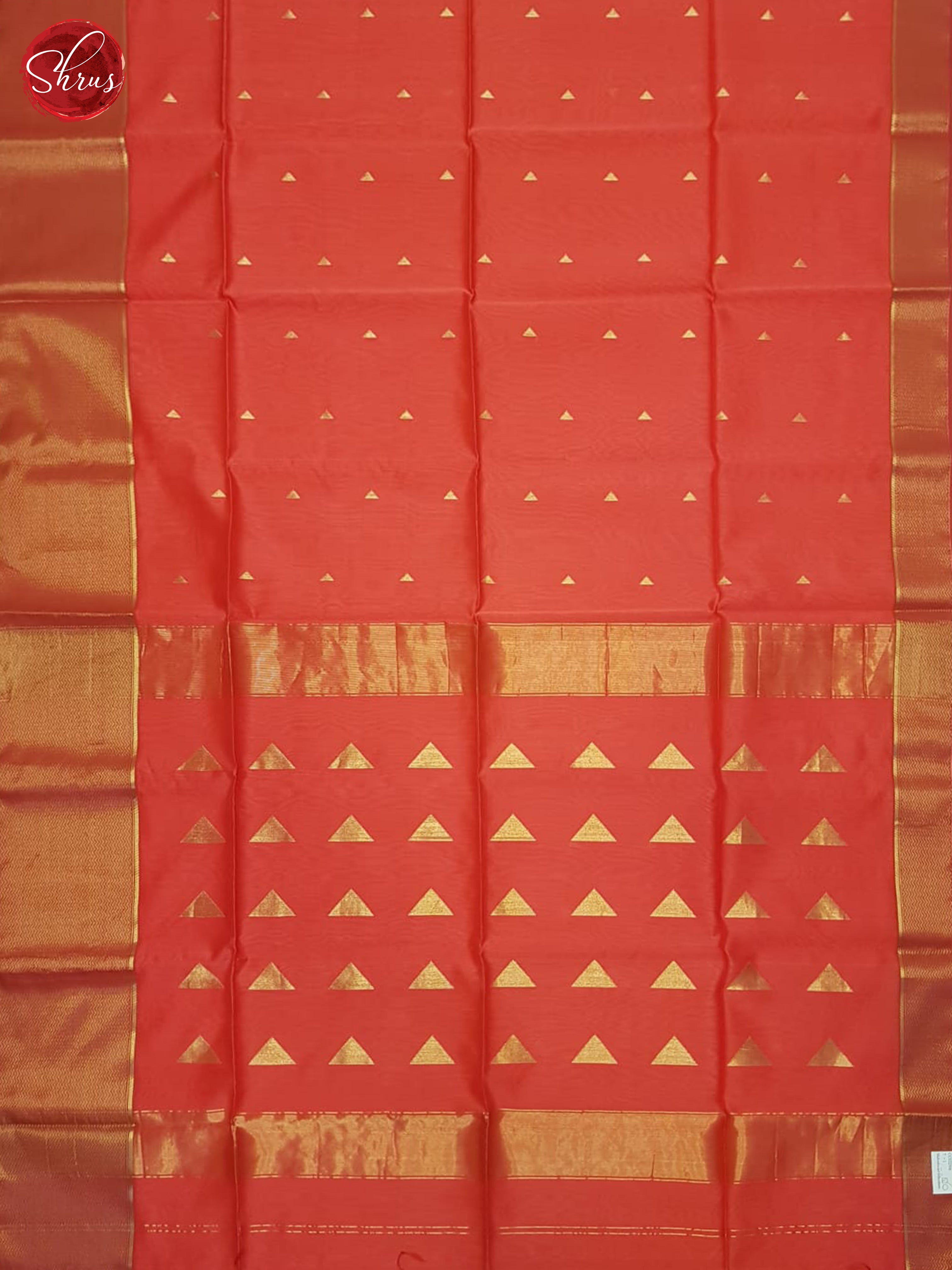 Red(Single Tone) - Maheshwari silkcotton Saree - Shop on ShrusEternity.com