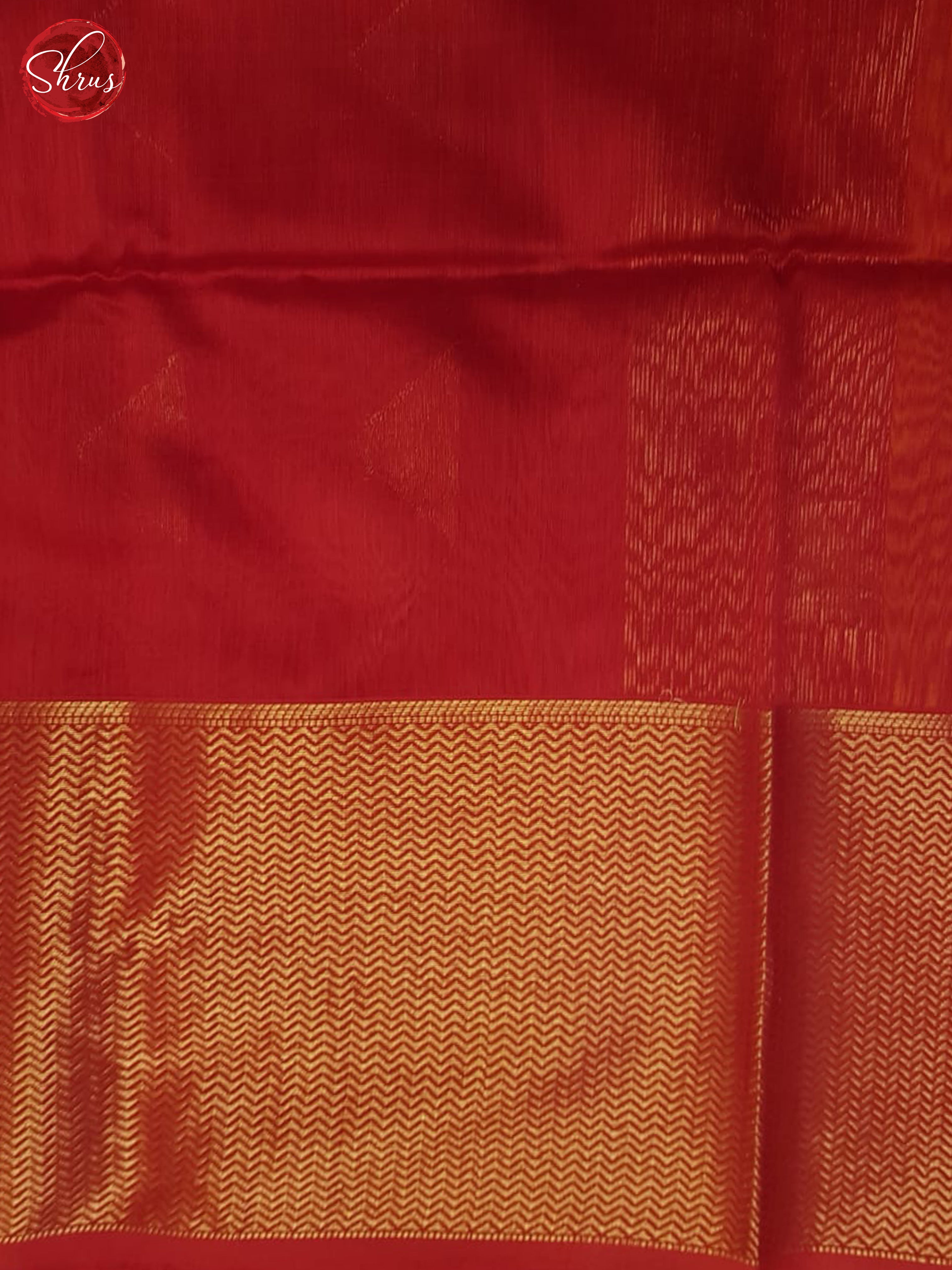 Fire Orange and Red - Maheshwari silkcotton Saree - Shop on ShrusEternity.com