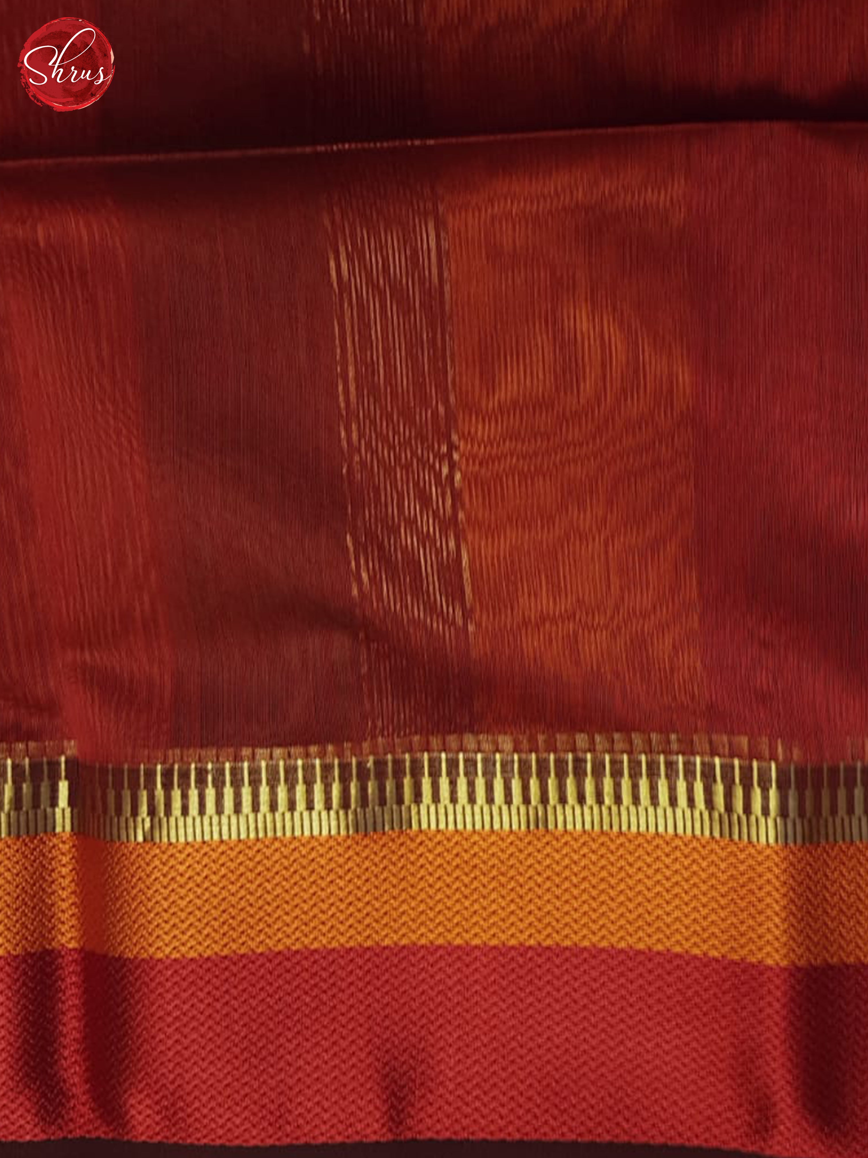 Green & Red- Maheshwari silkcotton Saree - Shop on ShrusEternity.com