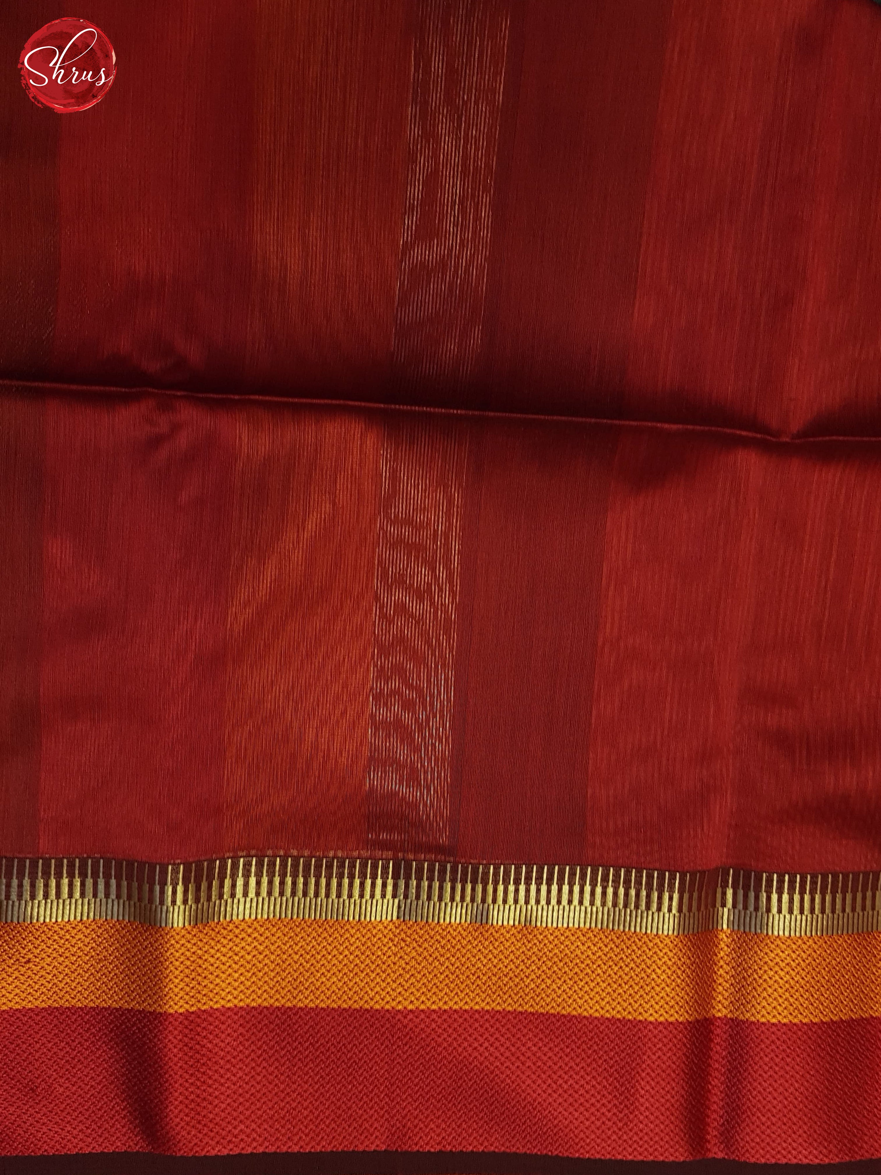 Black And Red- Maheshwari Silk Cotton Saree - Shop on ShrusEternity.com