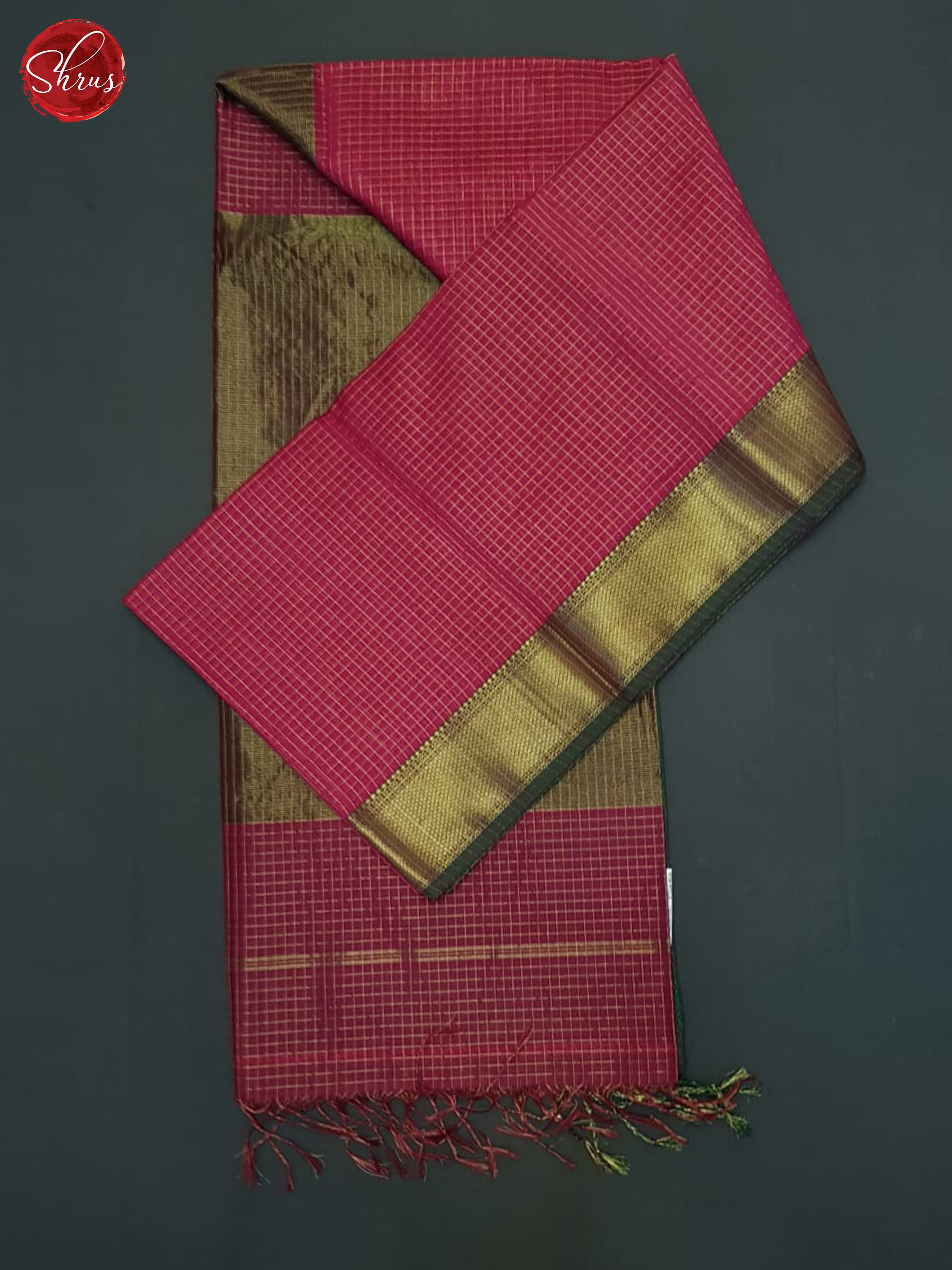 Pink & Green - Maheshwari silkcotton Saree - Shop on ShrusEternity.com