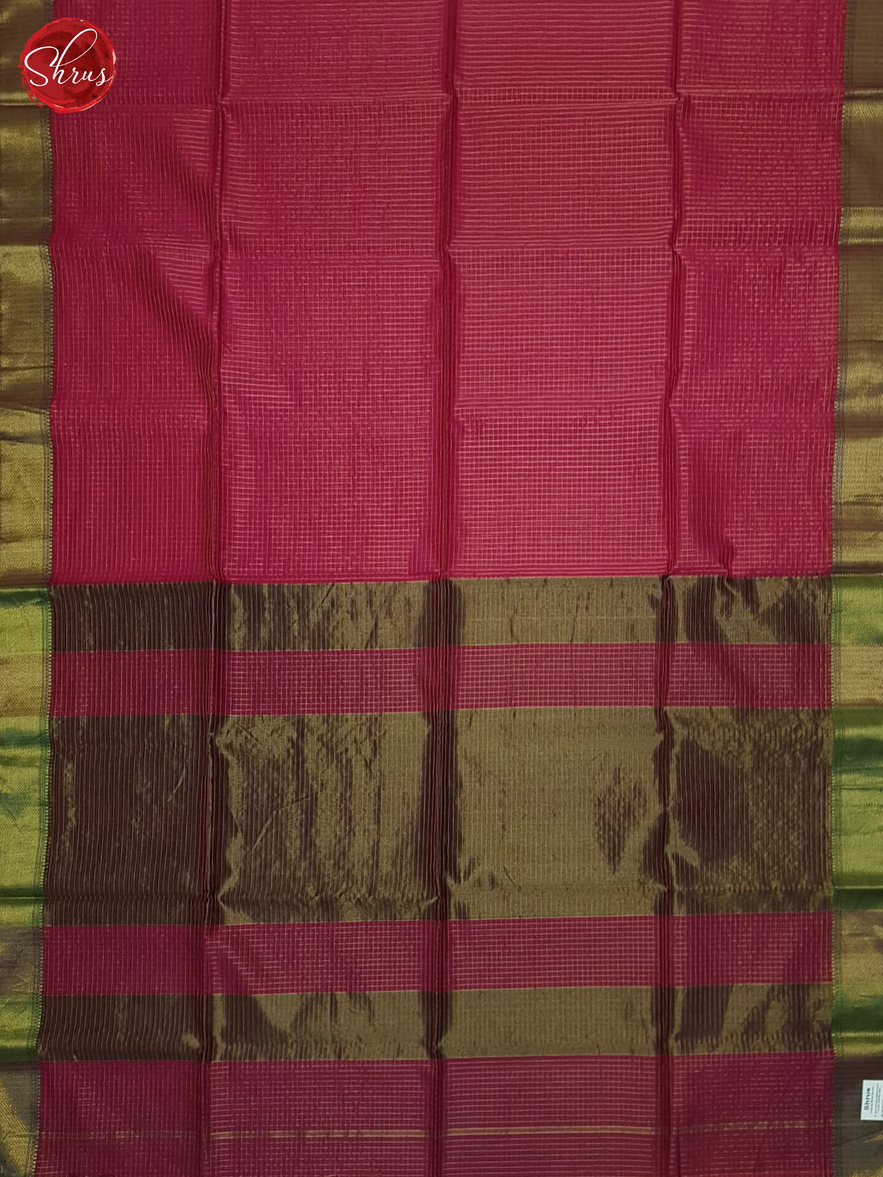 Pink & Green - Maheshwari silkcotton Saree - Shop on ShrusEternity.com