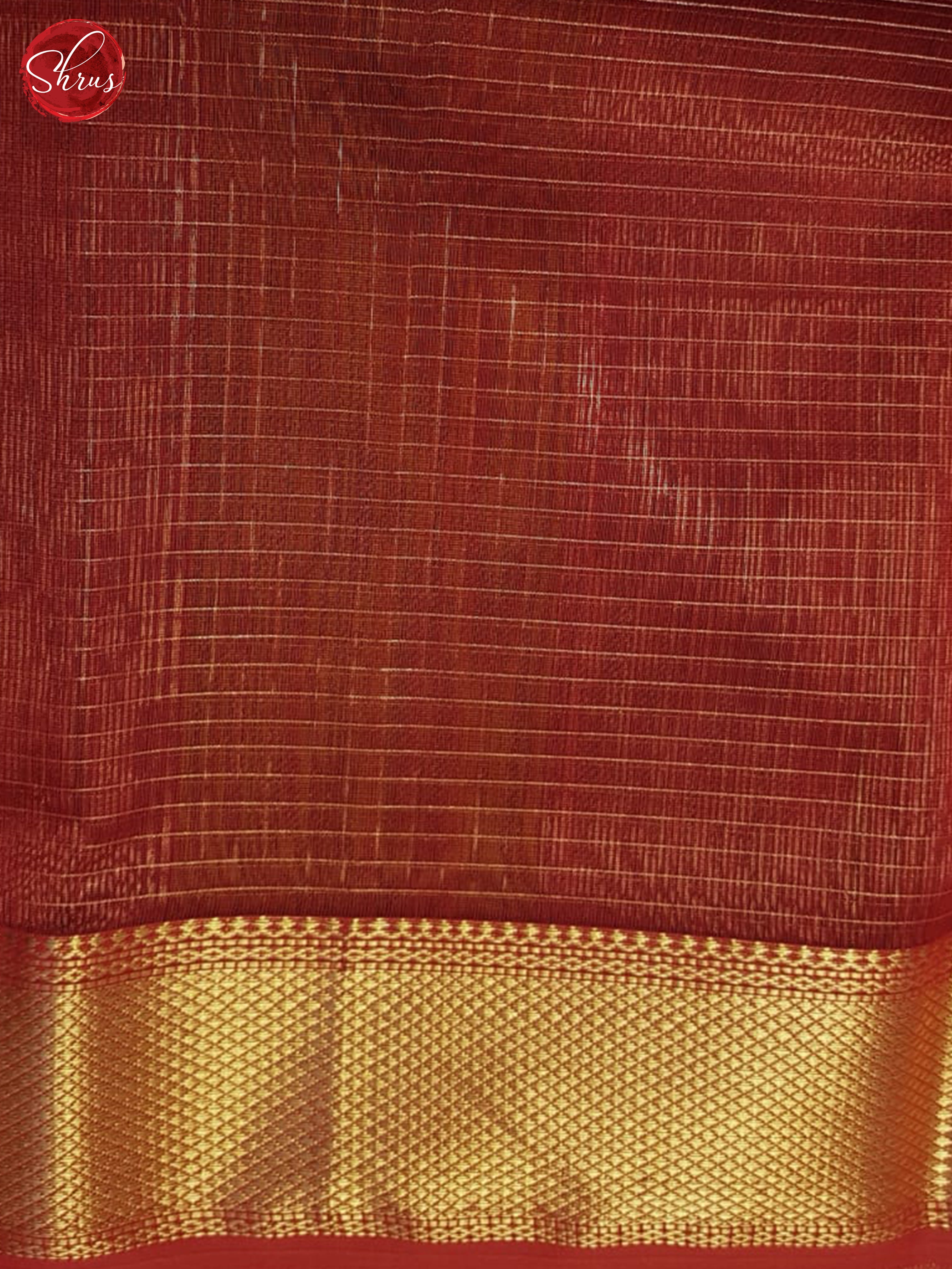 Green & Red- Maheshwari silkcotton Saree - Shop on ShrusEternity.com