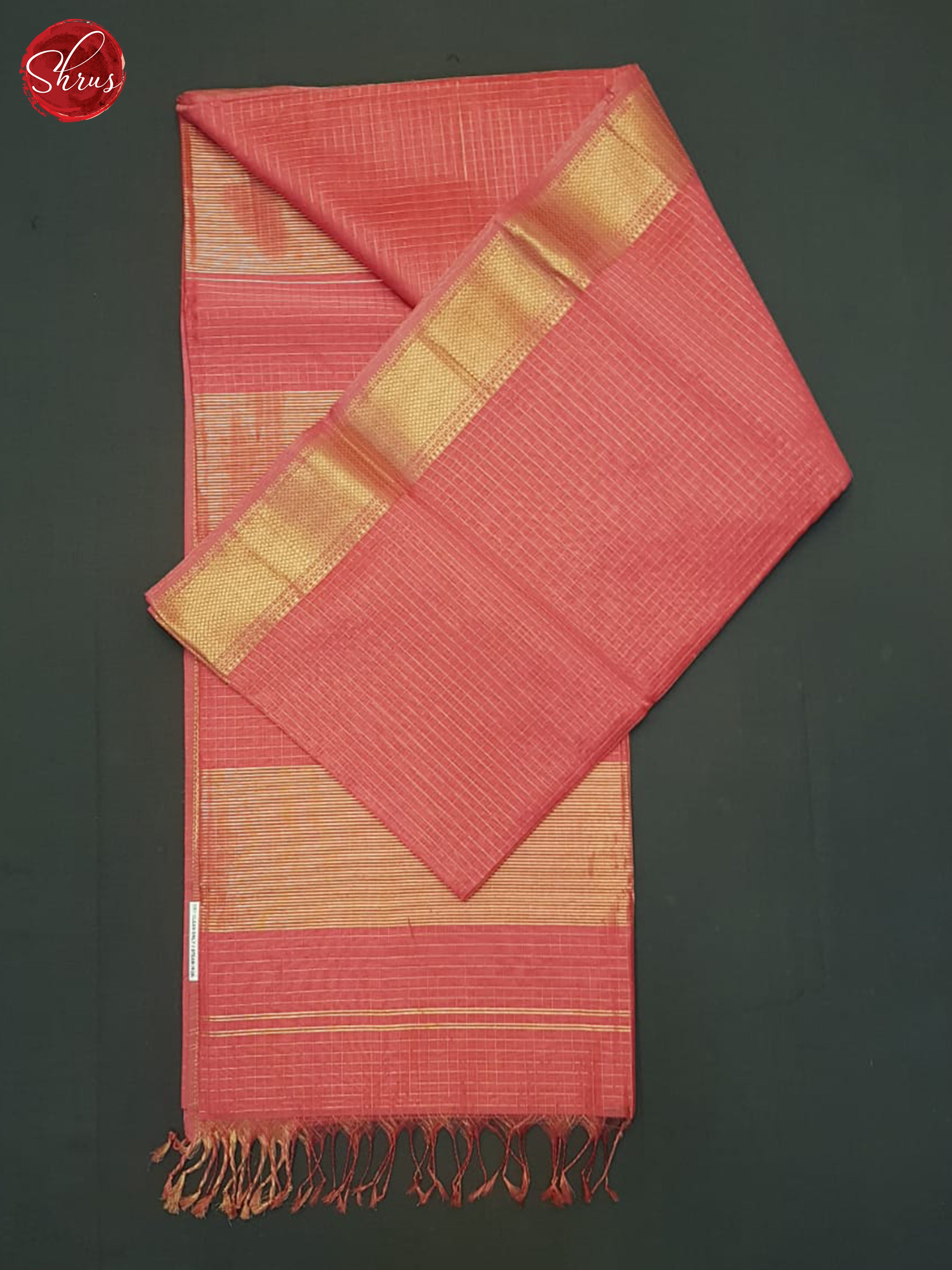 Pink(Single Tone)- Maheshwari silkcotton Saree - Shop on ShrusEternity.com