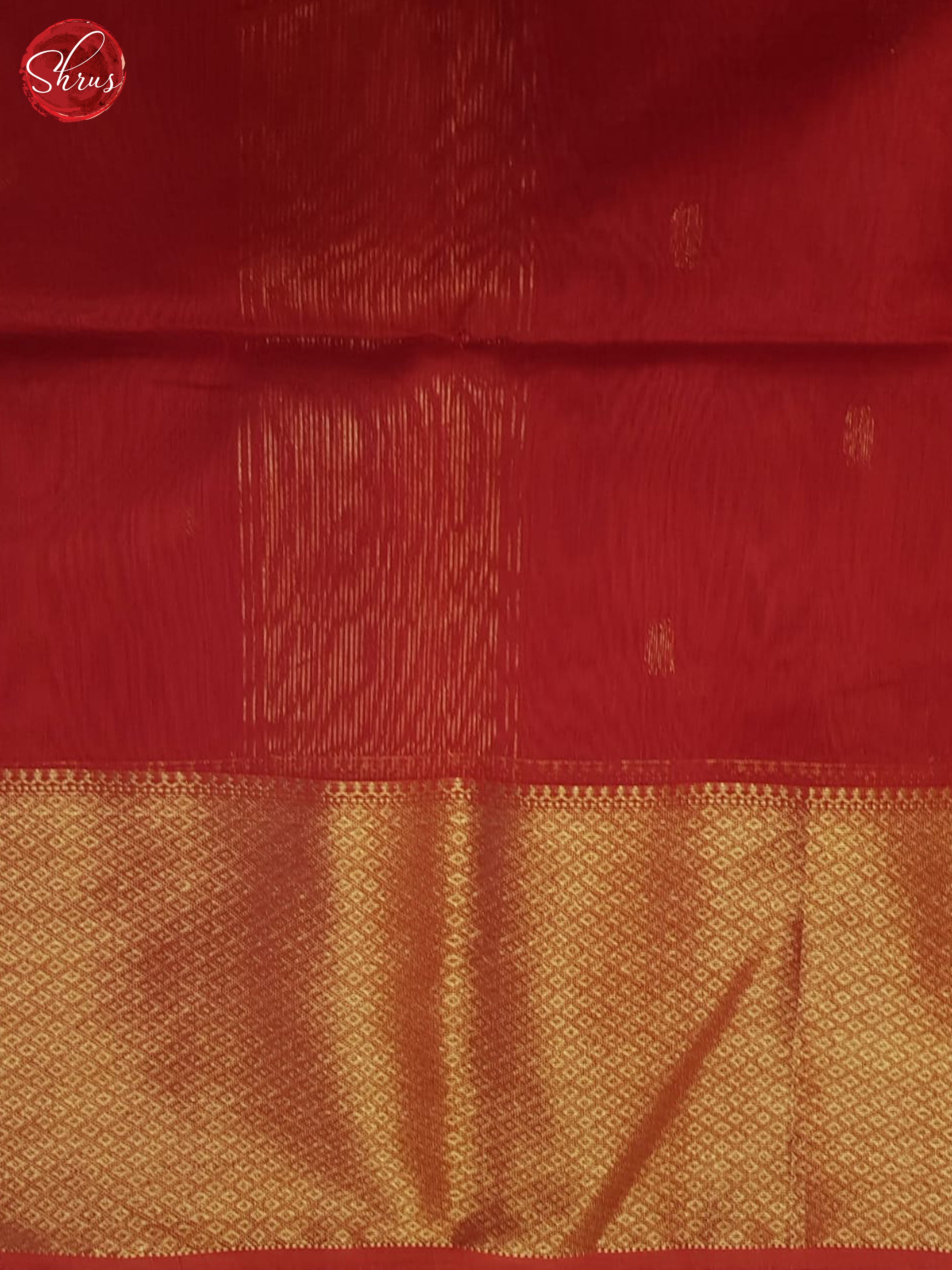 Red(Single Tone)- Maheshwari silkcotton Saree - Shop on ShrusEternity.com