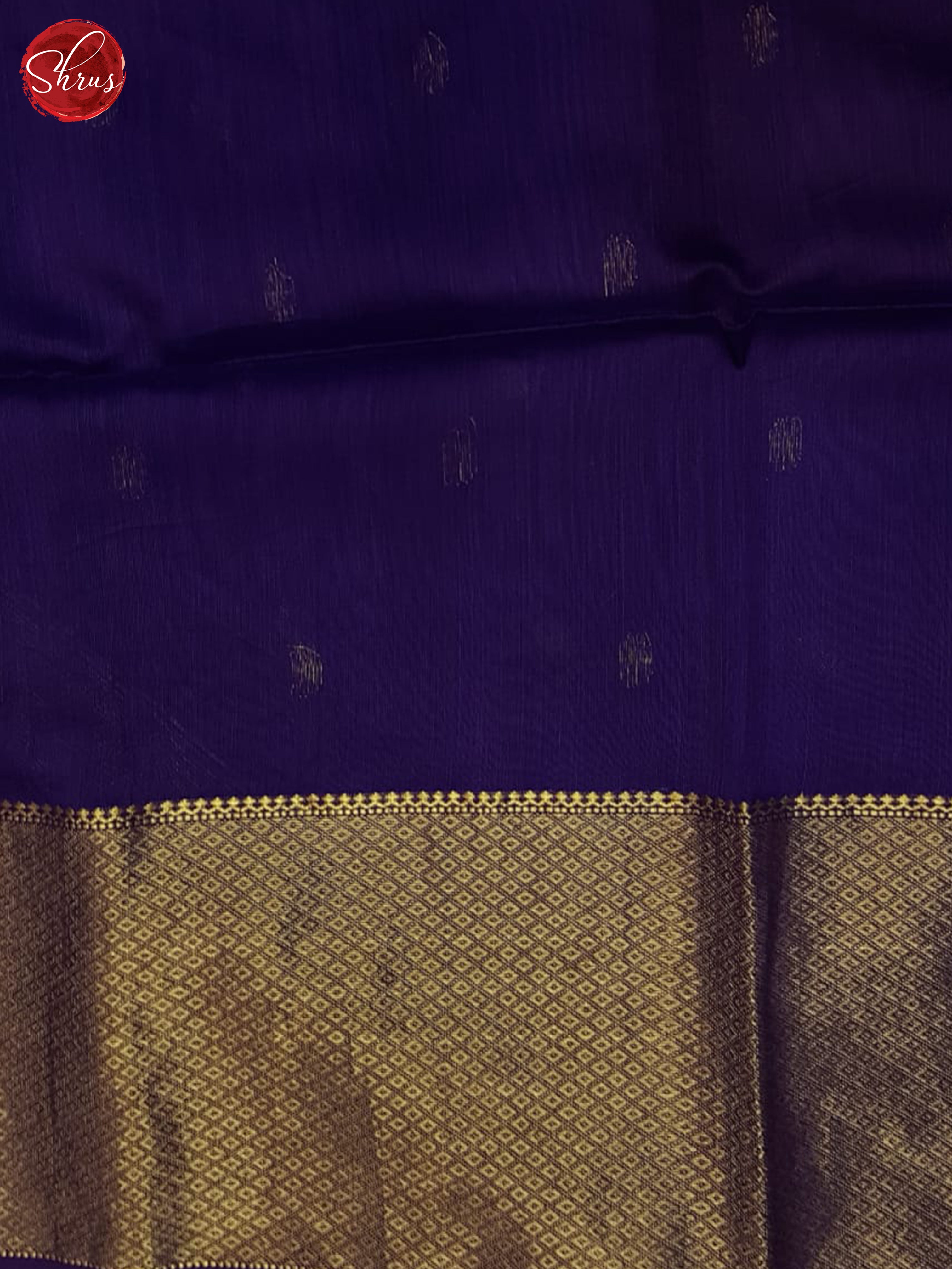 Blue & Purple - Maheshwari silkcotton Saree - Shop on ShrusEternity.com