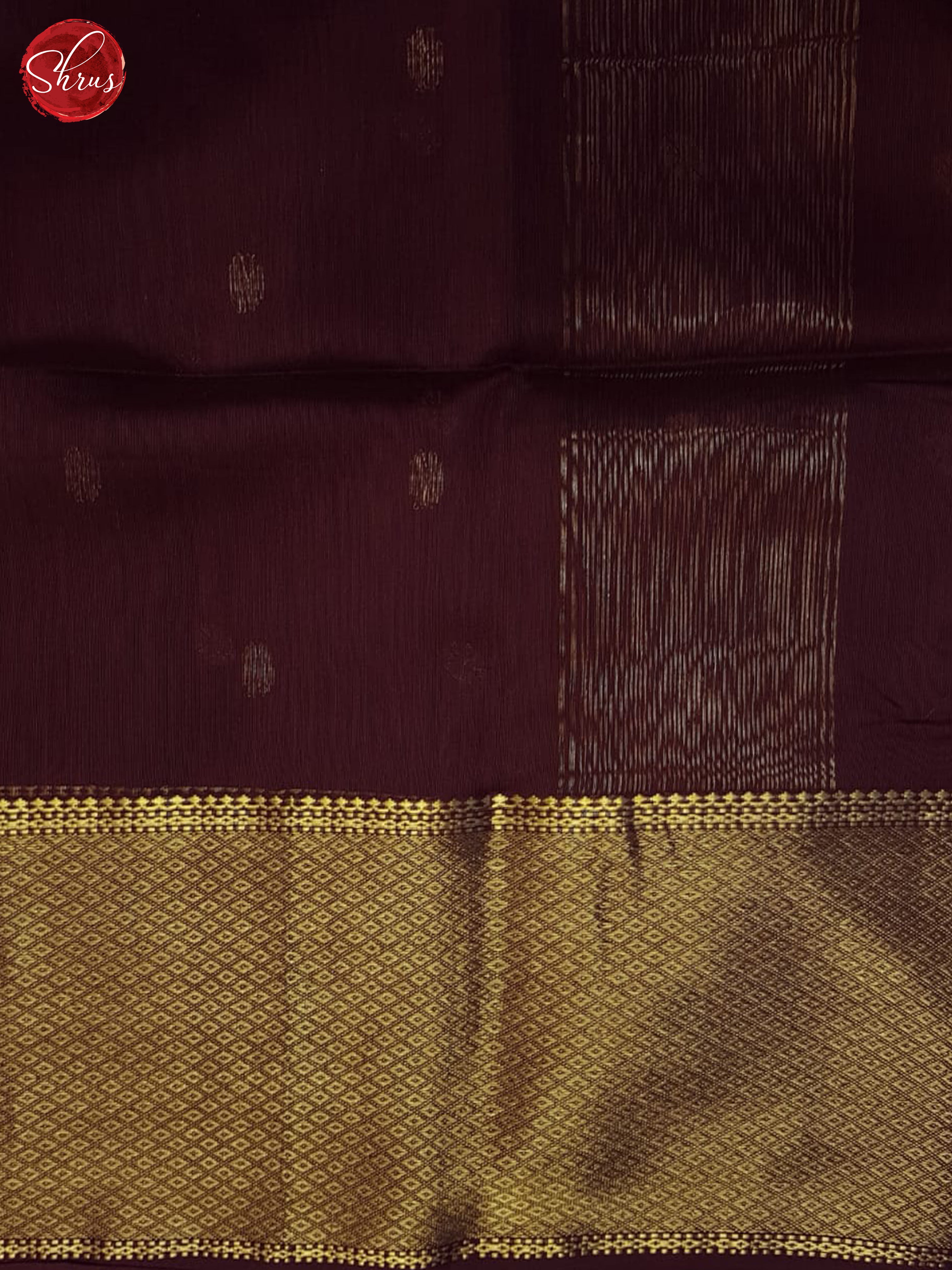 Maroon(Single Tone)- Maheshwari silkcotton Saree - Shop on ShrusEternity.com