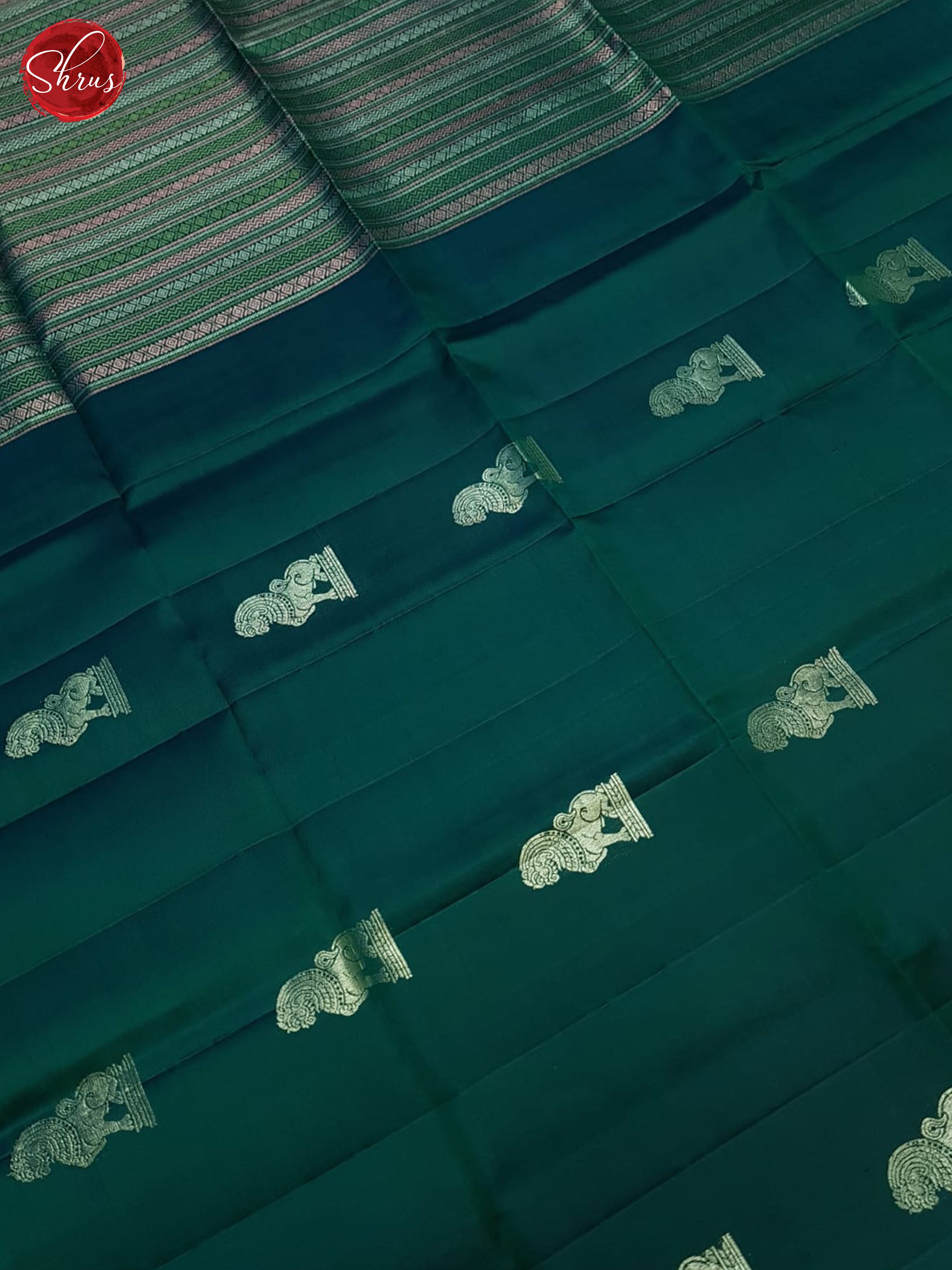 Green(Single Tone)- Soft Silk Saree - Shop on ShrusEternity.com