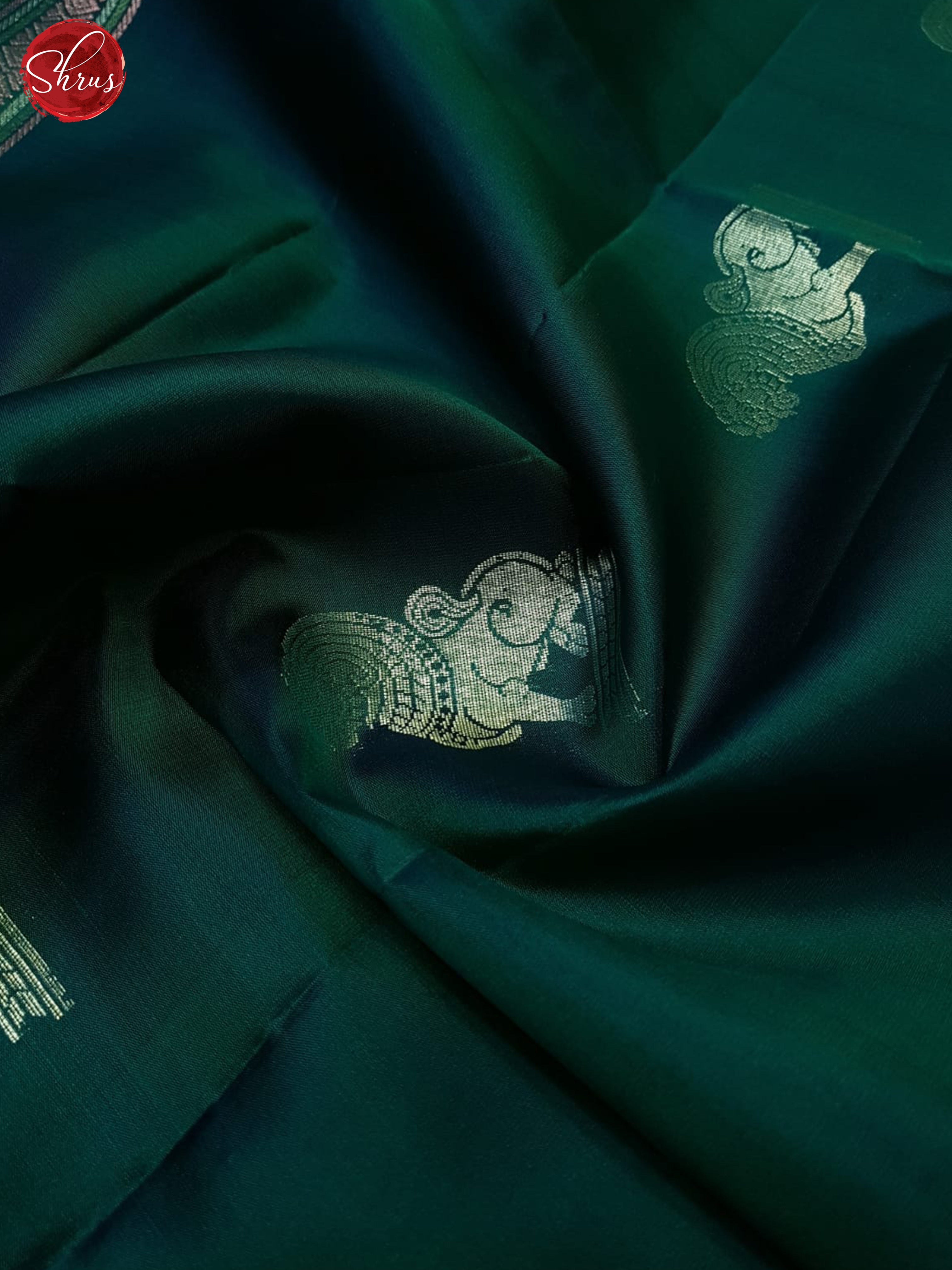 Green(Single Tone)- Soft Silk Saree - Shop on ShrusEternity.com