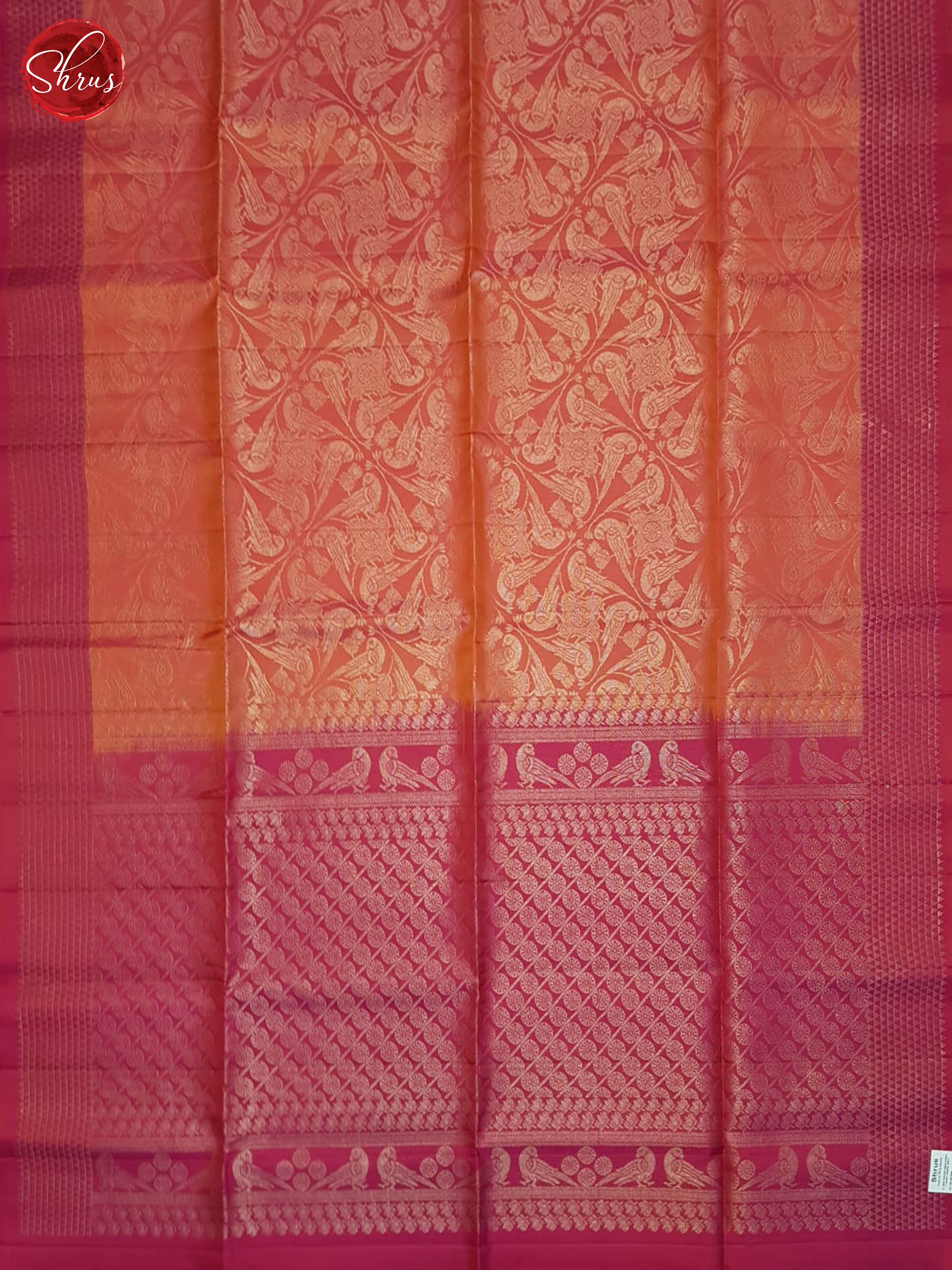 Orangish Pink And Pink- Soft Silk Saree - Shop on ShrusEternity.com