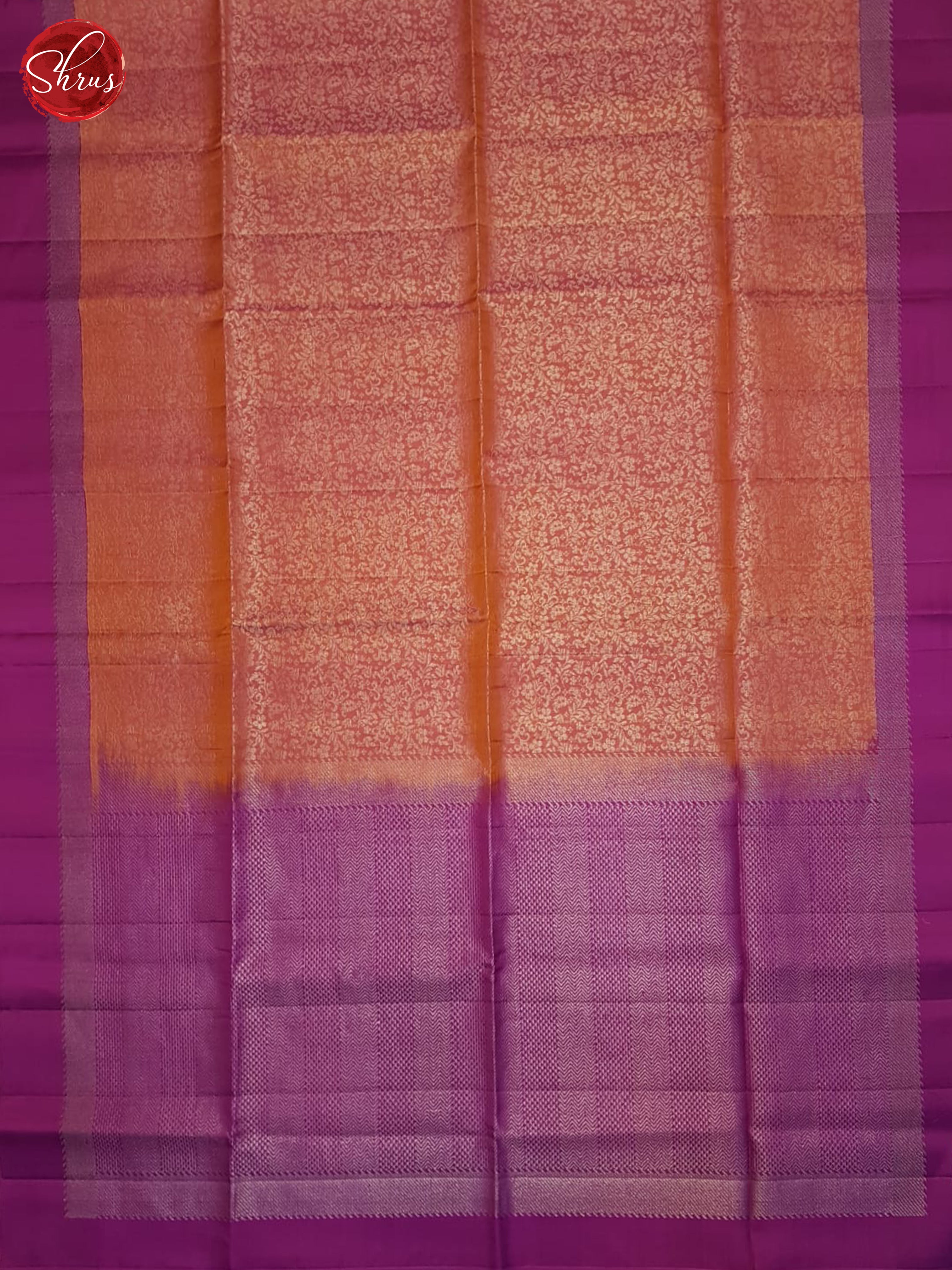 Orange And Pink- Soft Silk Saree - Shop on ShrusEternity.com