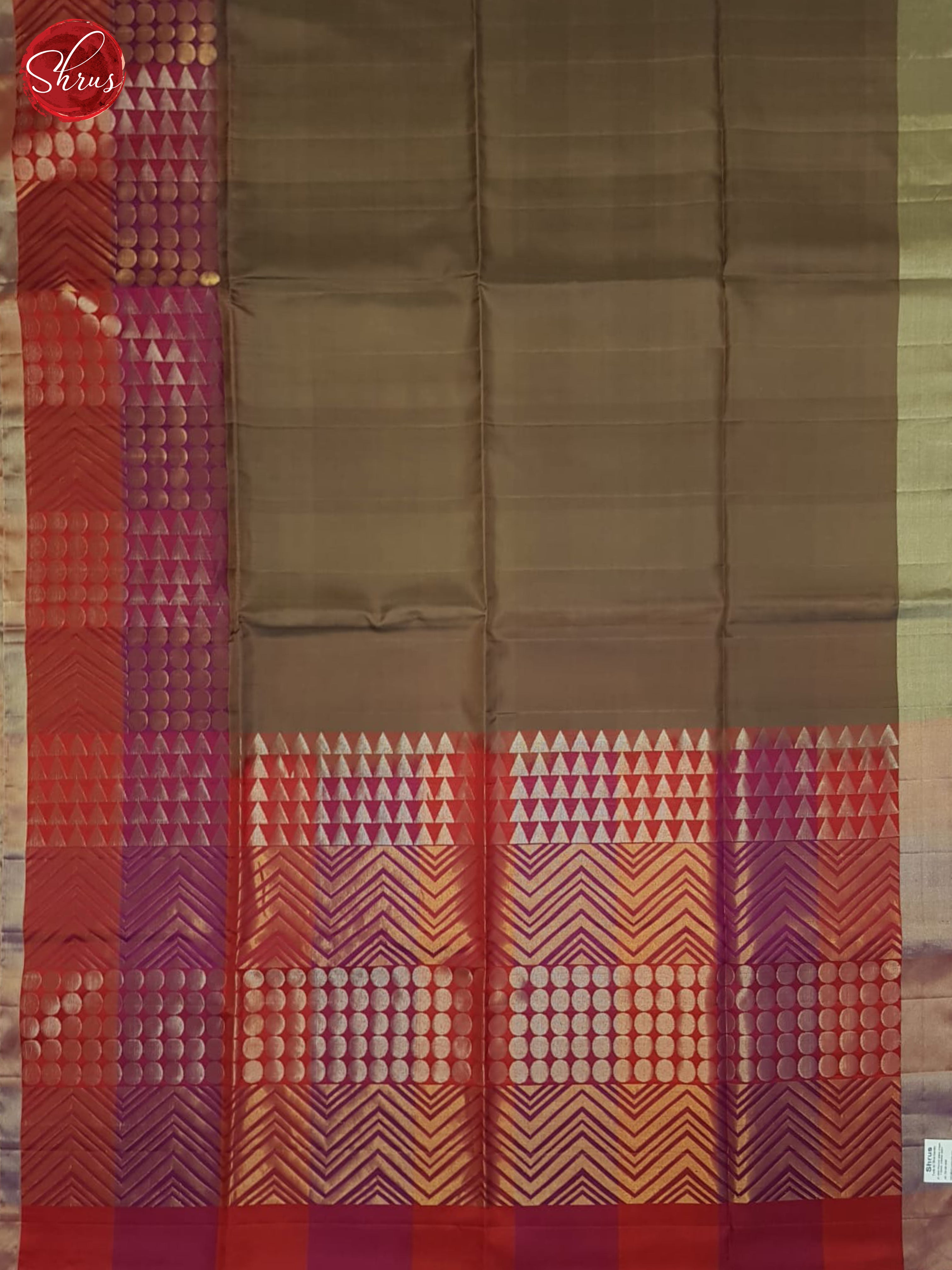 Brown And Red- Soft Silk Saree - Shop on ShrusEternity.com