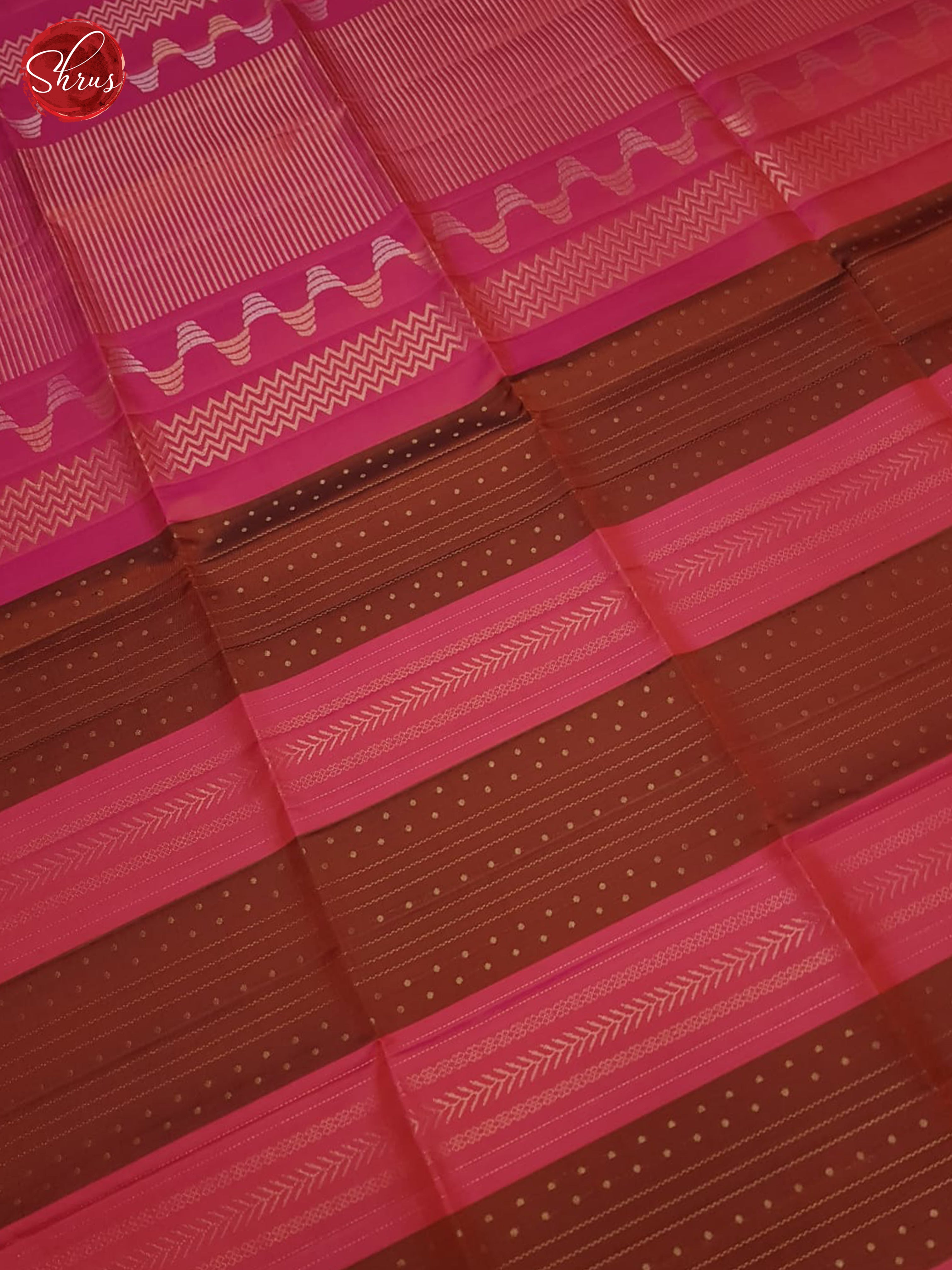 Brown And Pink- Soft Silk Saree - Shop on ShrusEternity.com