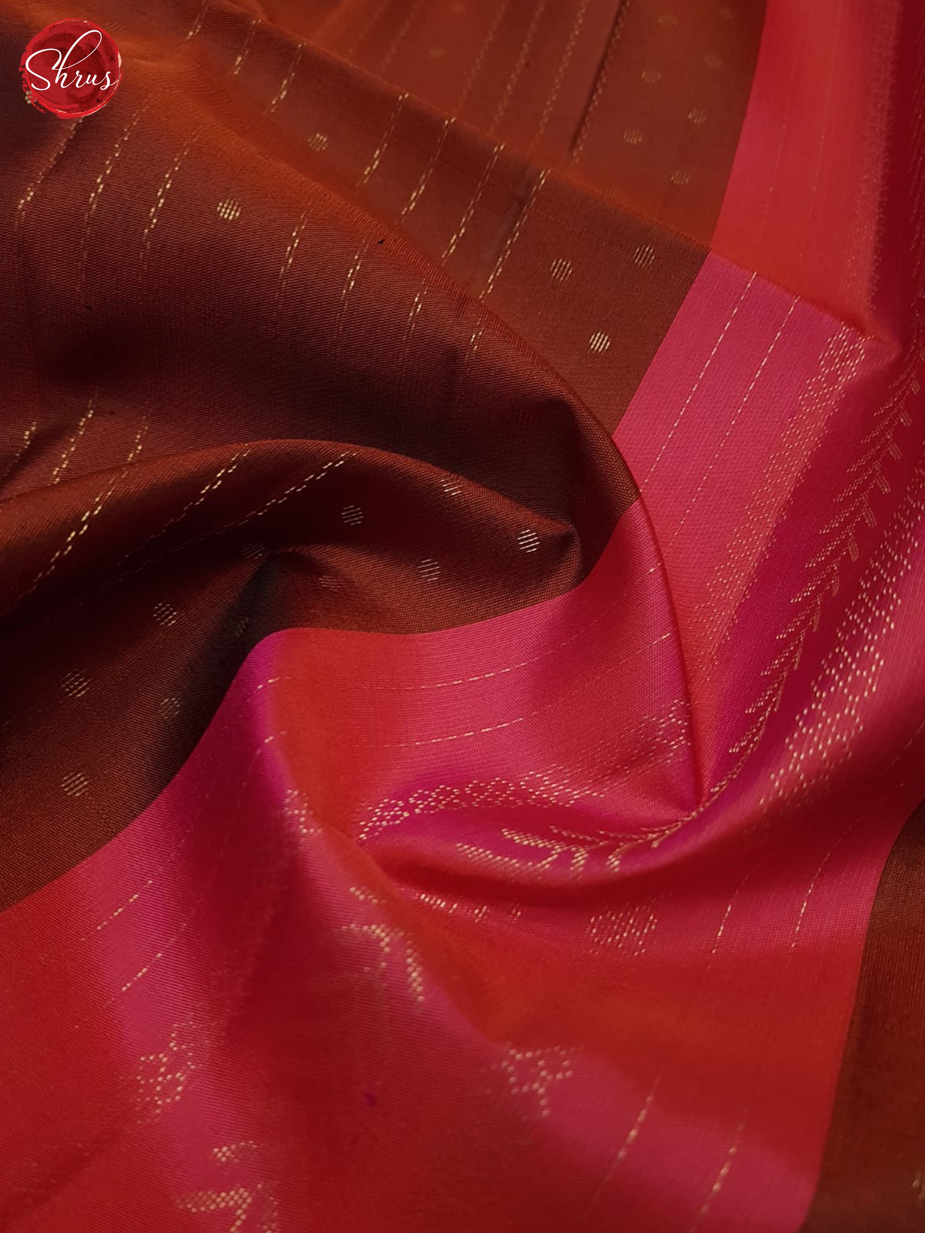 Brown And Pink- Soft Silk Saree - Shop on ShrusEternity.com