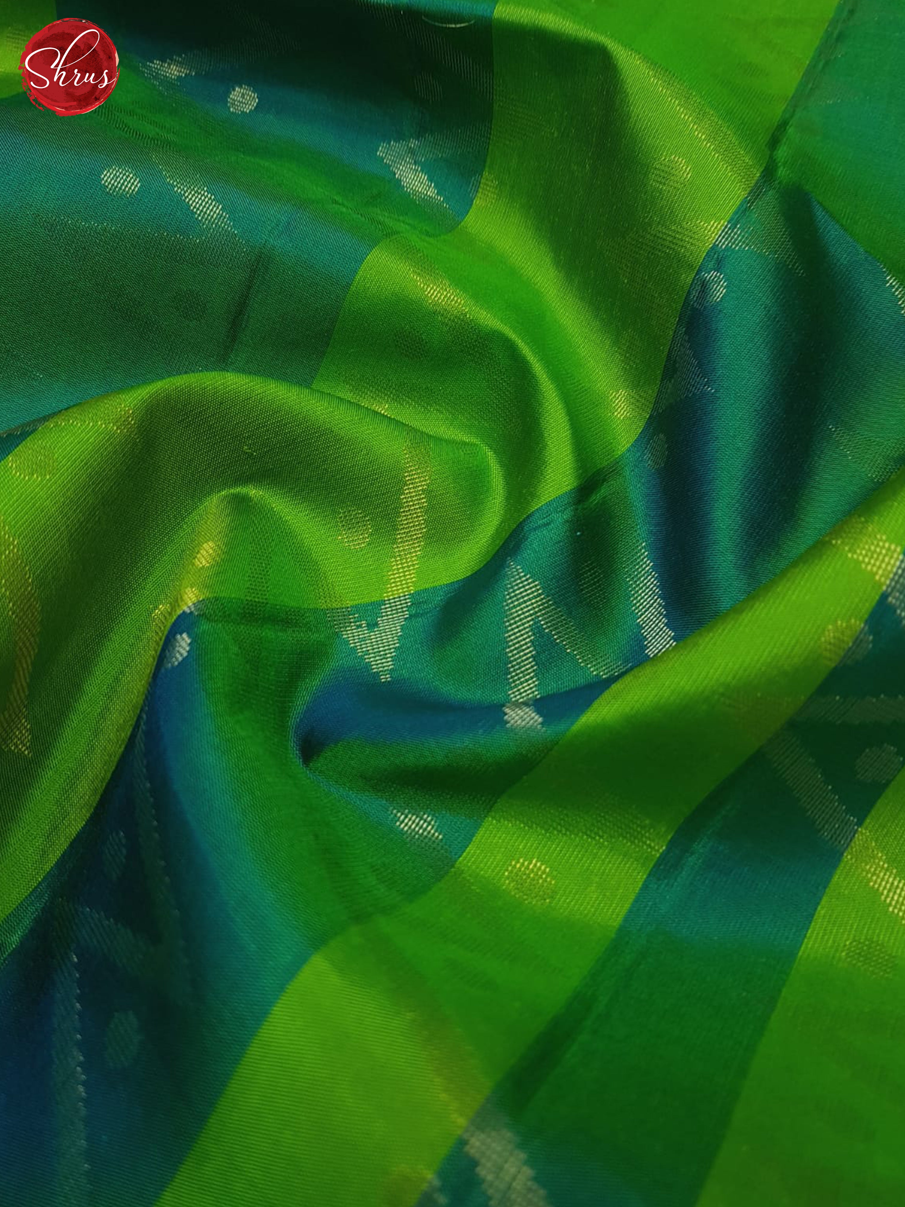 Light & Dark Green- Soft Silk Saree - Shop on ShrusEternity.com