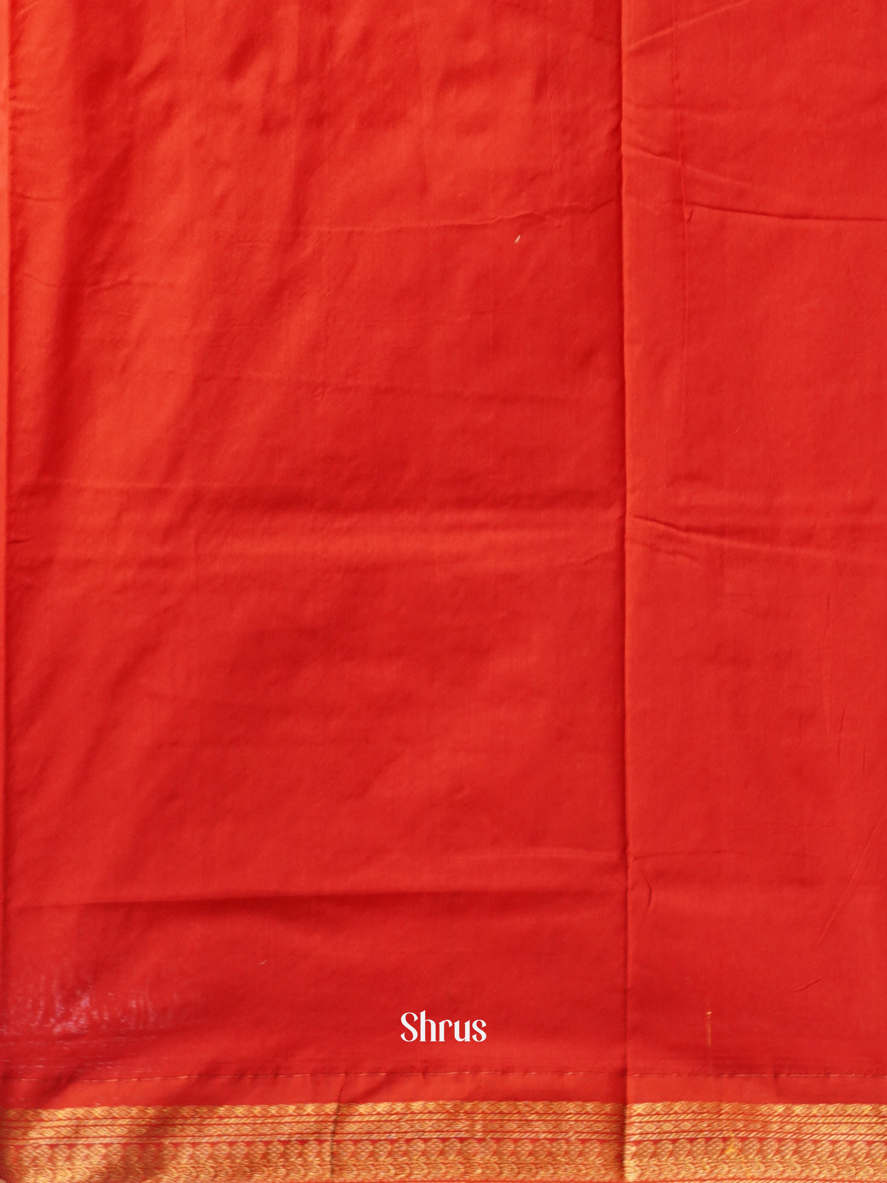 Mustard & Red - Kalyani Cotton Saree