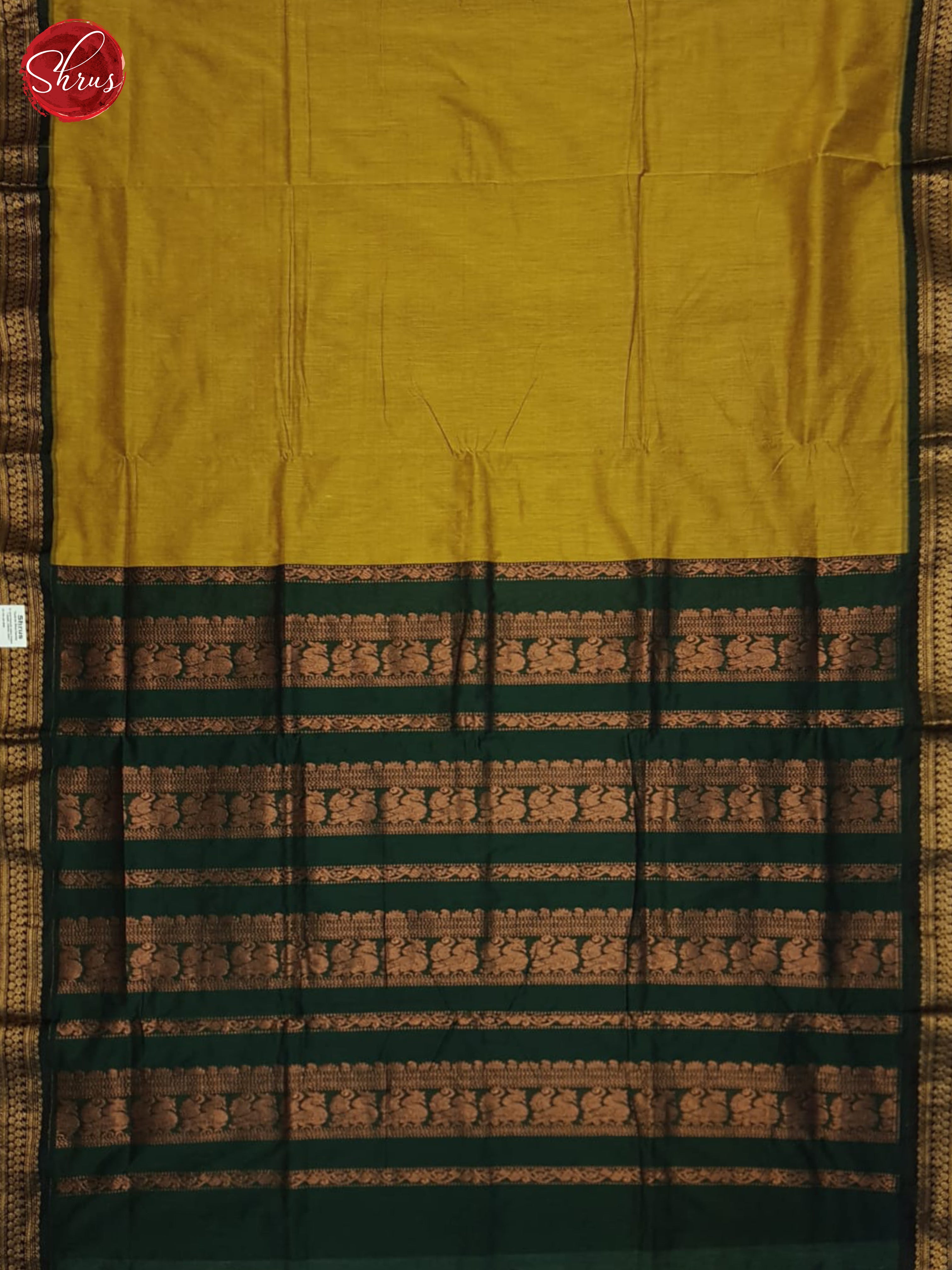 Mehandi Green & Green - Kalyani Cotton Saree - Shop on ShrusEternity.com