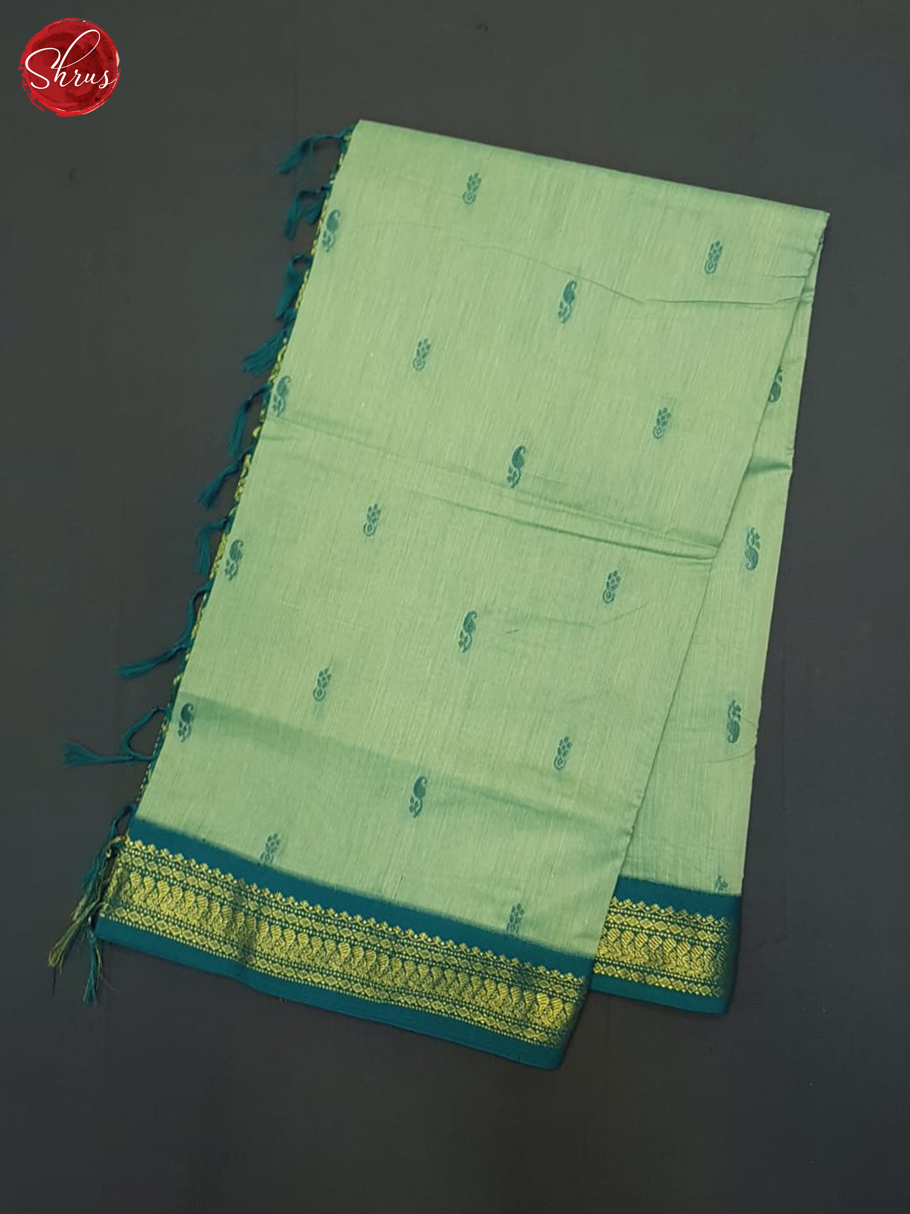 Light Green & Green - Kalyani Cotton Saree - Shop on ShrusEternity.com